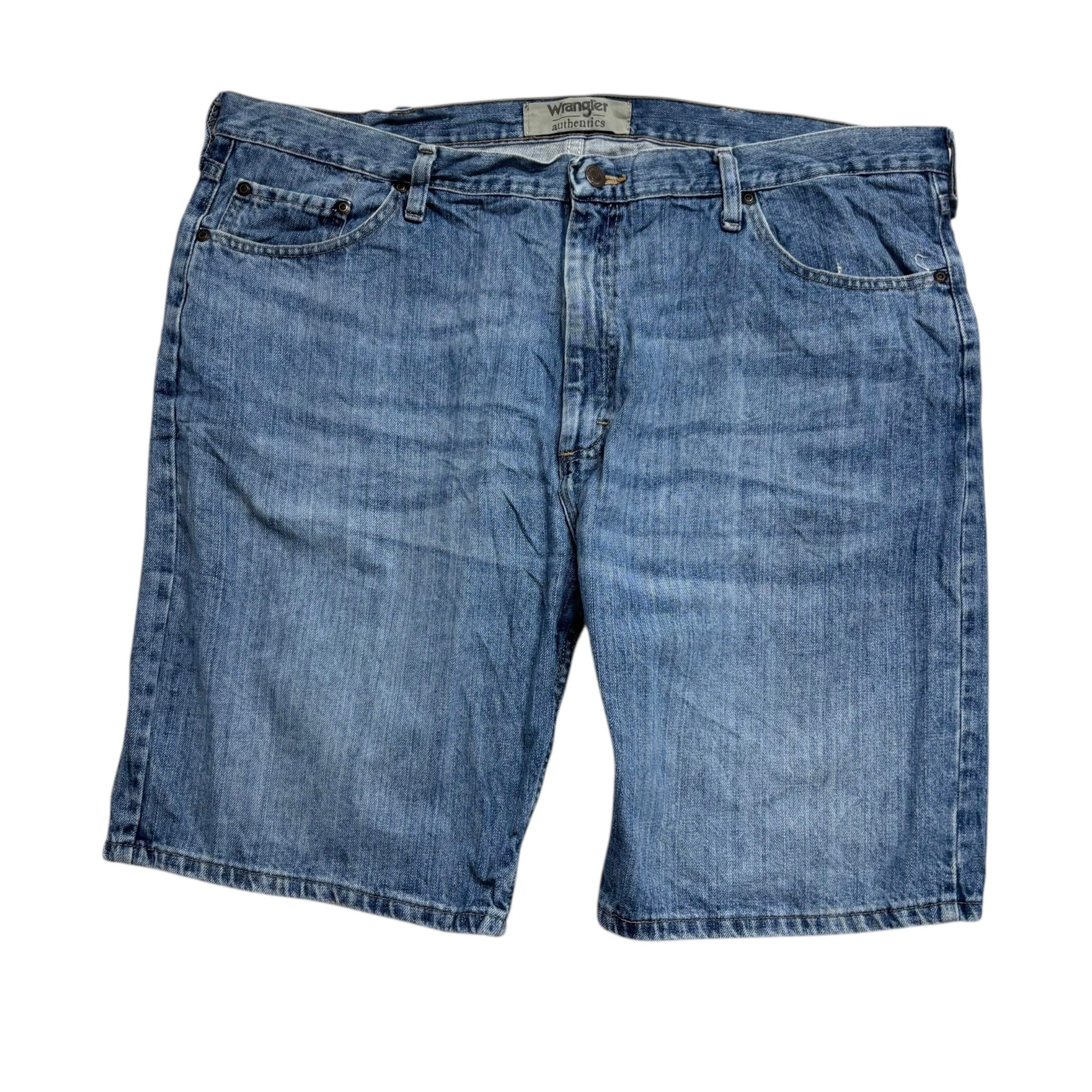 Wrangler Jorts W40 Mens Denim Shorts Mid Blue Regular Fit (E)