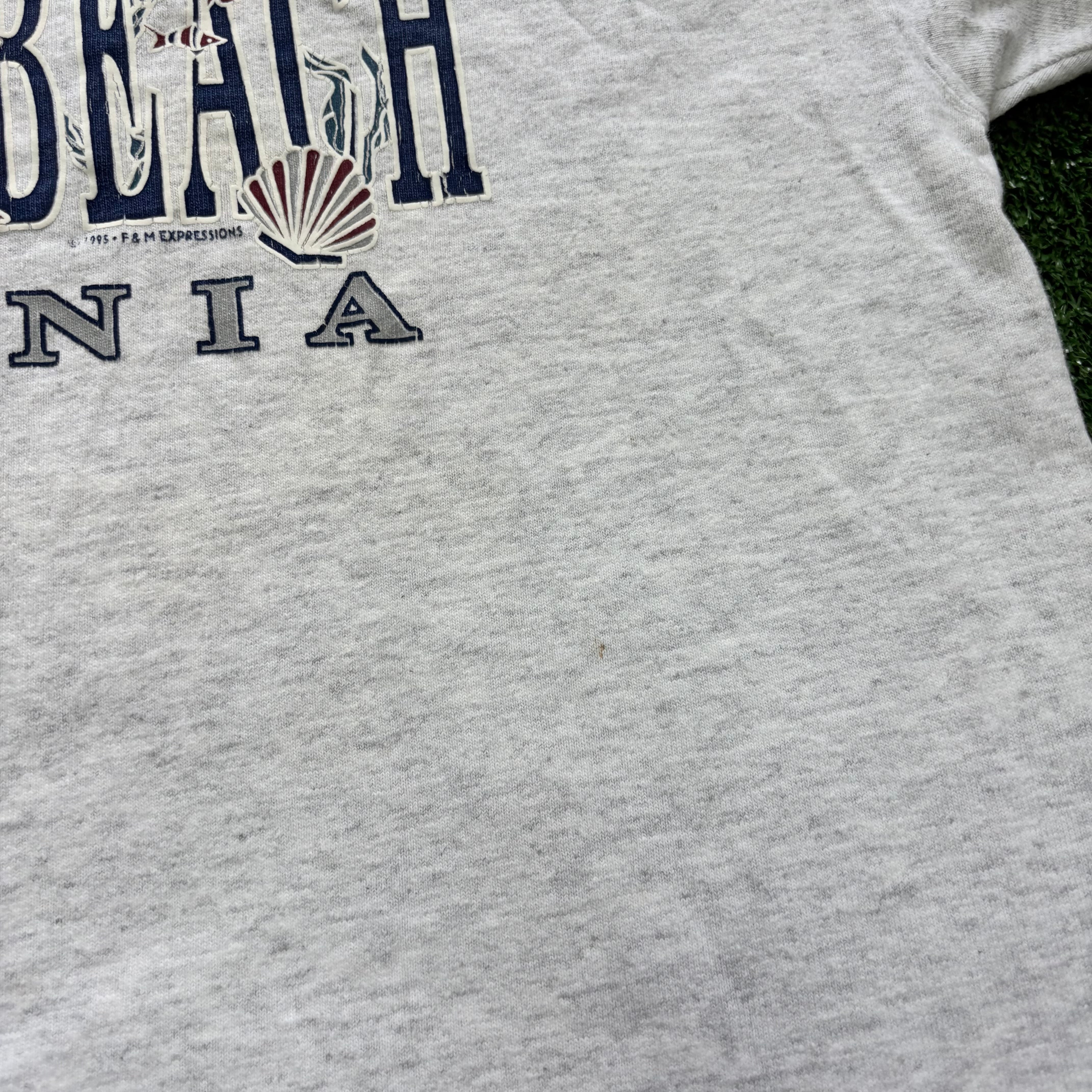 Vintage T Shirt Mens Large Grey Single Stitch Graphic Print 90s USA