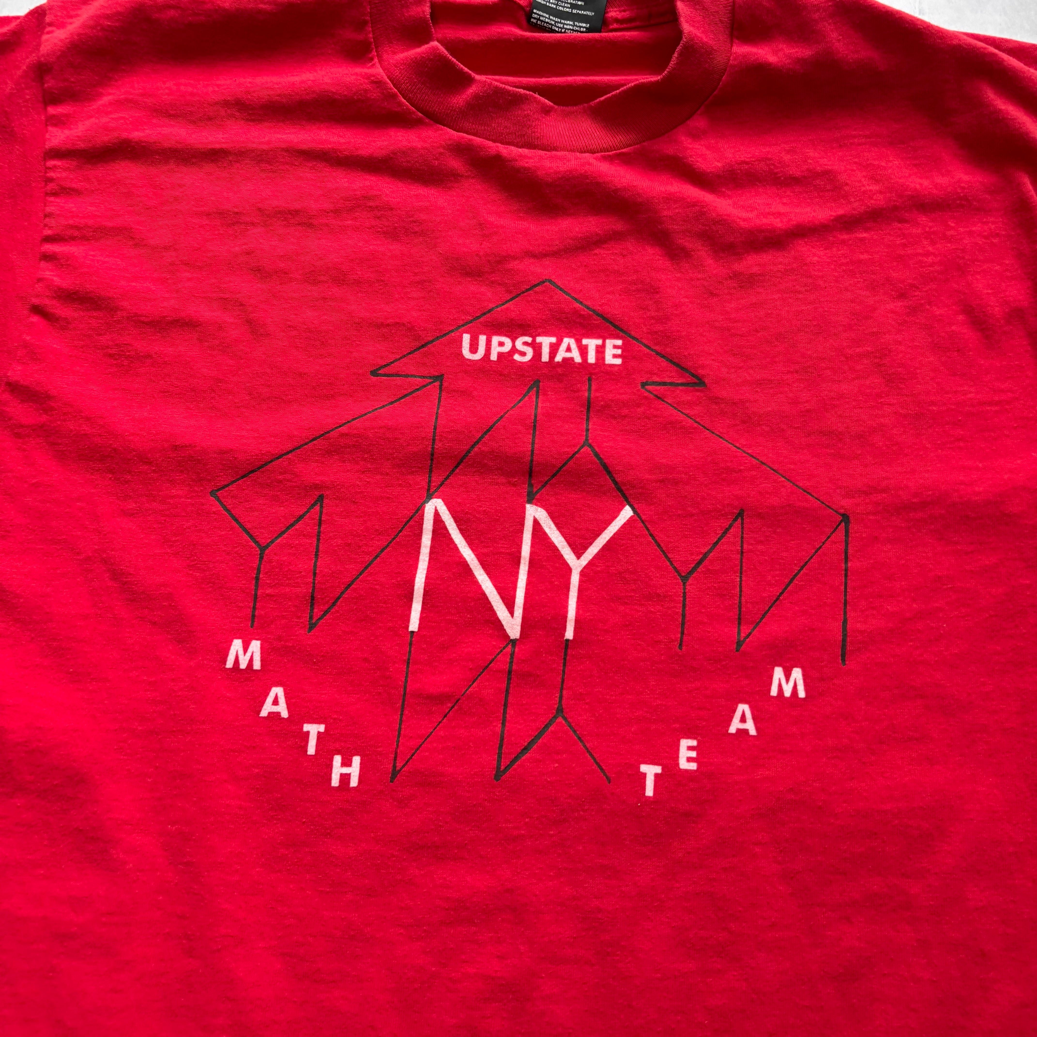 Vintage T Shirt Mens Large Red Single Stitch Graphic Print 90s USA (E)