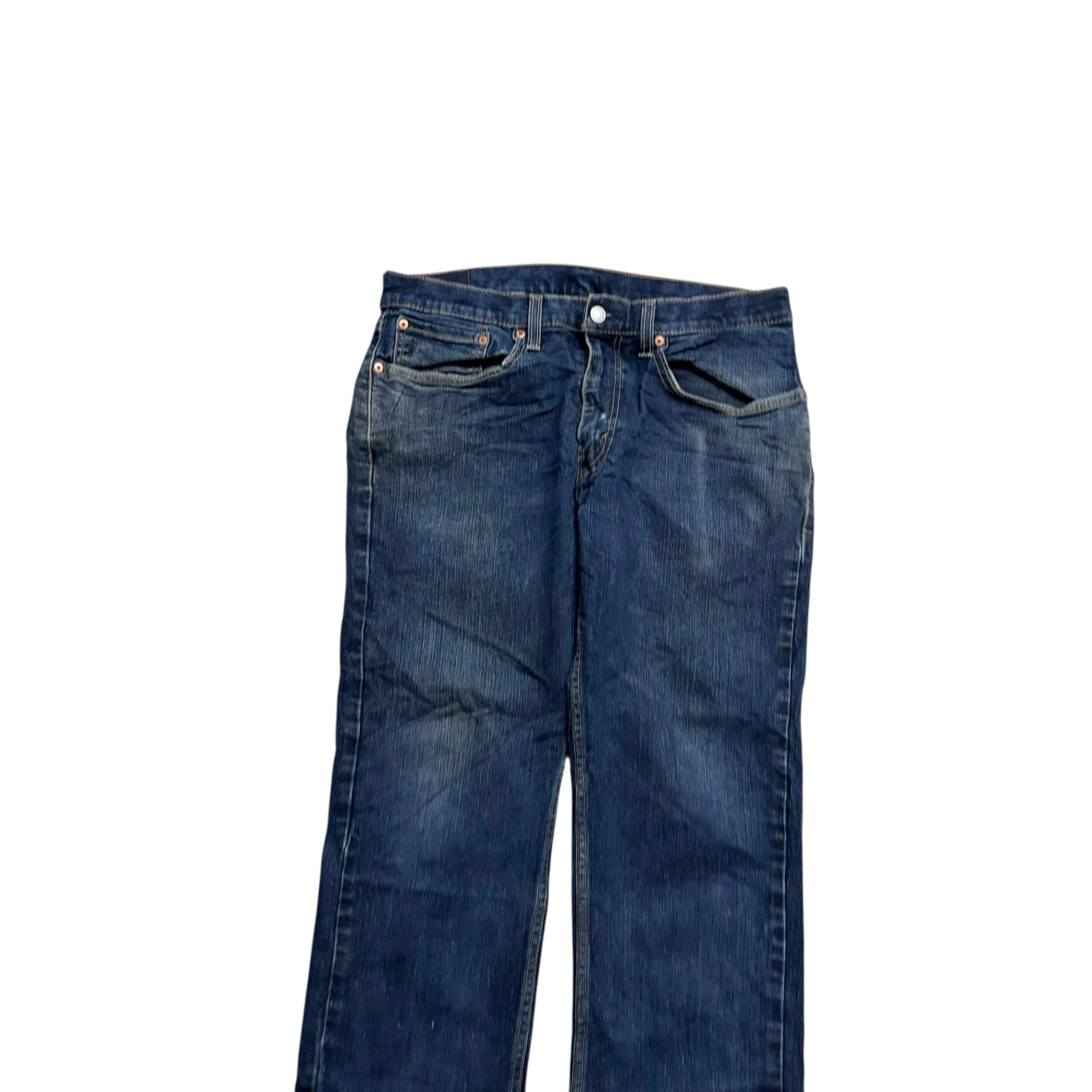 Levis 559 Jeans W34 L30 Mens Dark Blue Regular Straight Fit Stretch Denim (F)