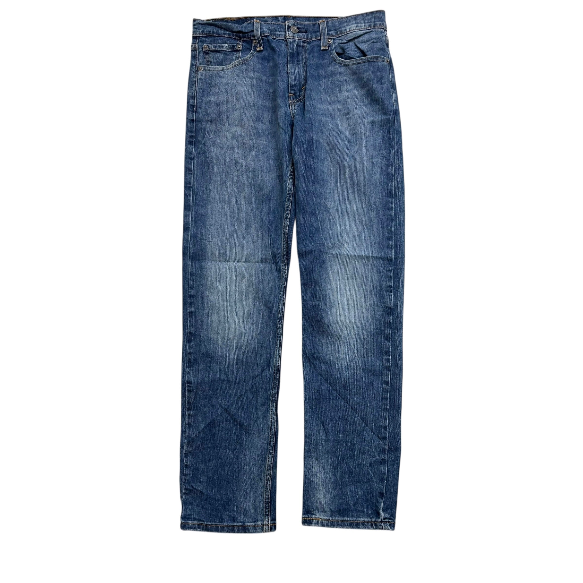 Levis 502 Jeans W30 L31 Mens Mid Blue Regular Tapered Fit Stretch Denim (E)