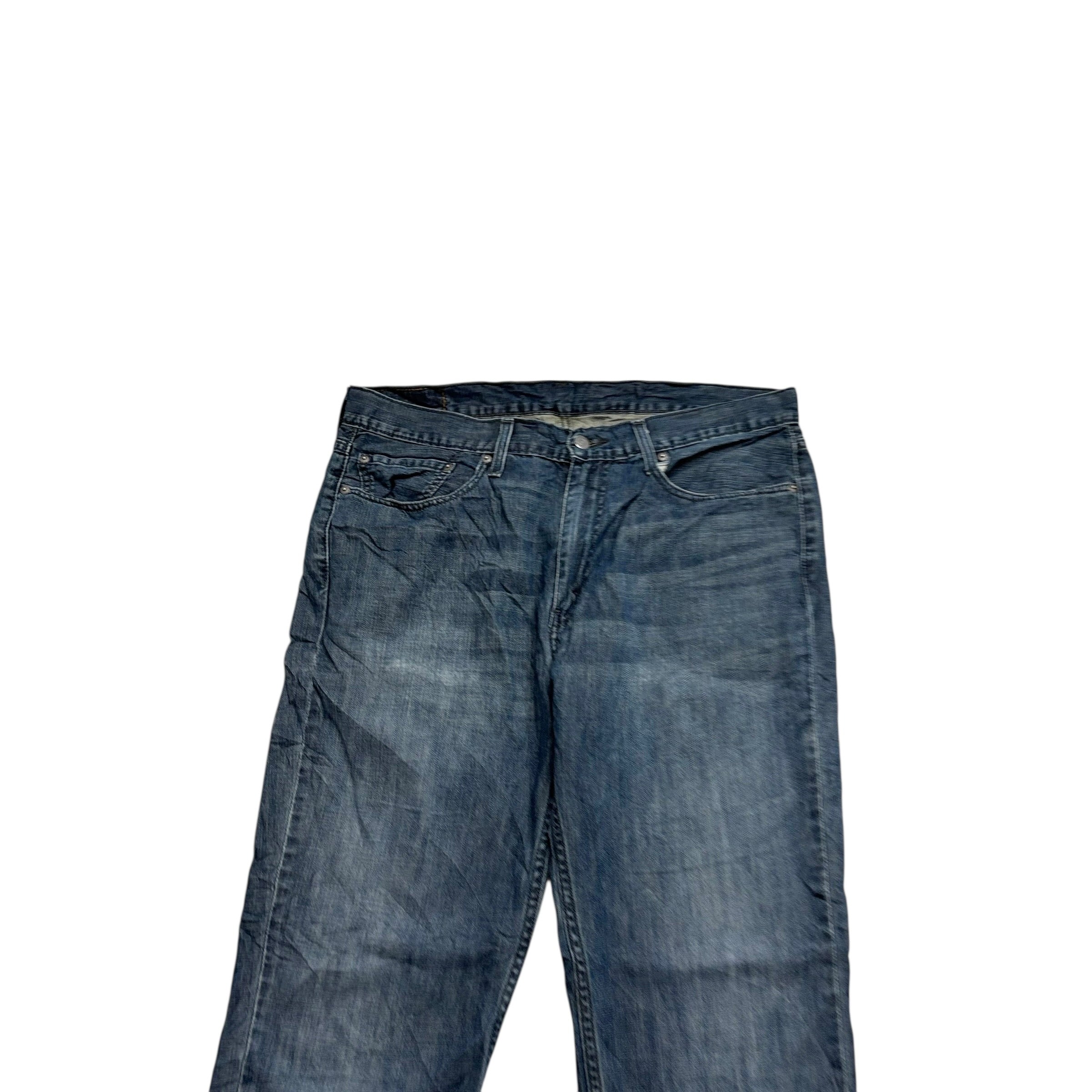 Levis 514 Jeans W36 L32 Mens Dark Blue Regular Straight Fit Denim (E)