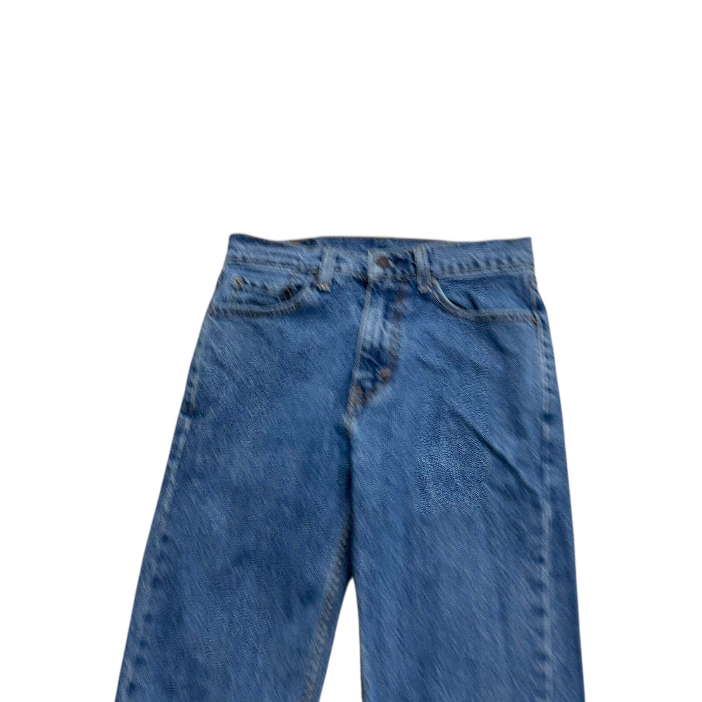 Levis 505 Jeans W27 L30 Mens Mid Blue Regular Straight Fit Stretch Denim