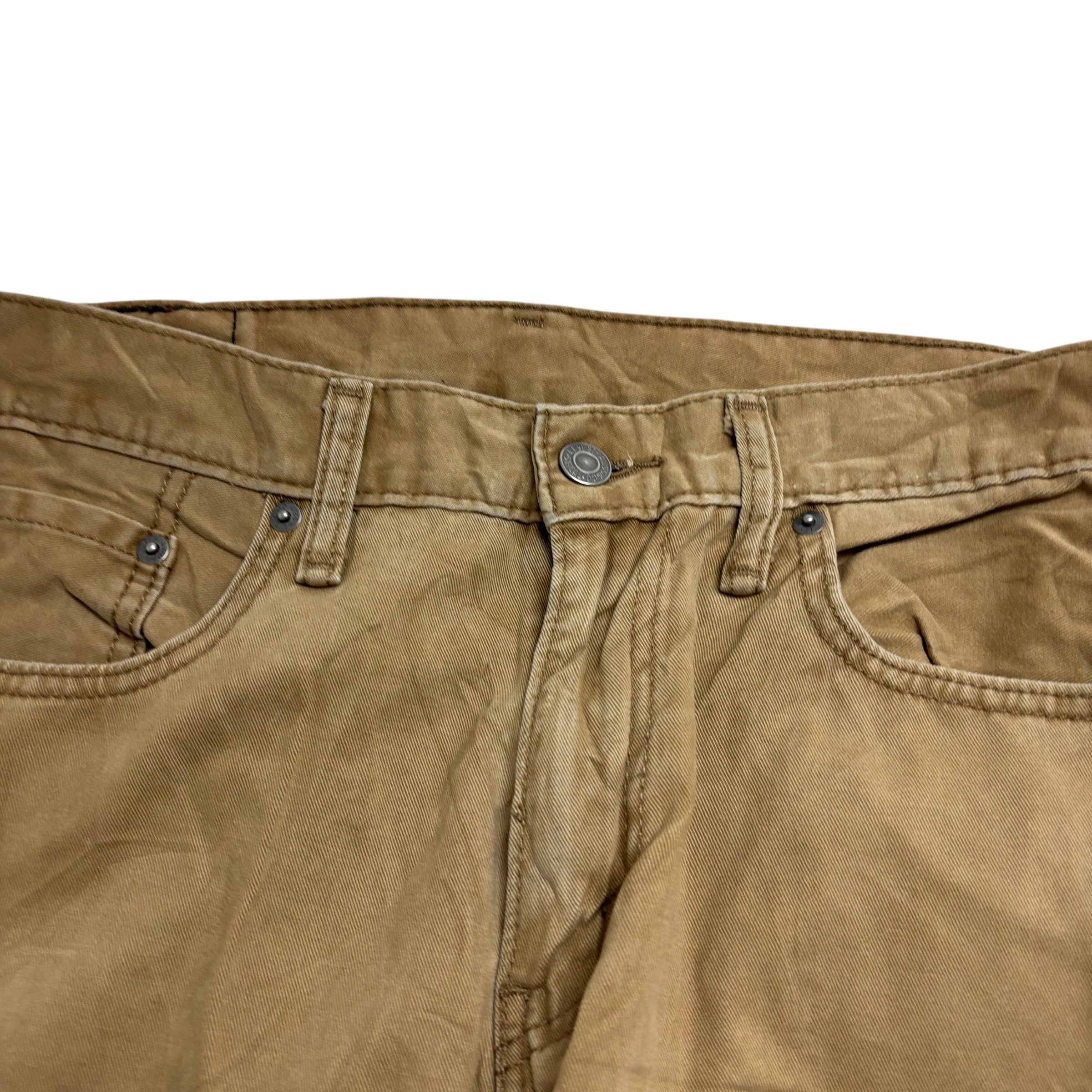 Levis 514 Trousers W32 L30 Mens Brown Regular Straight Fit Cotton Pants (E)