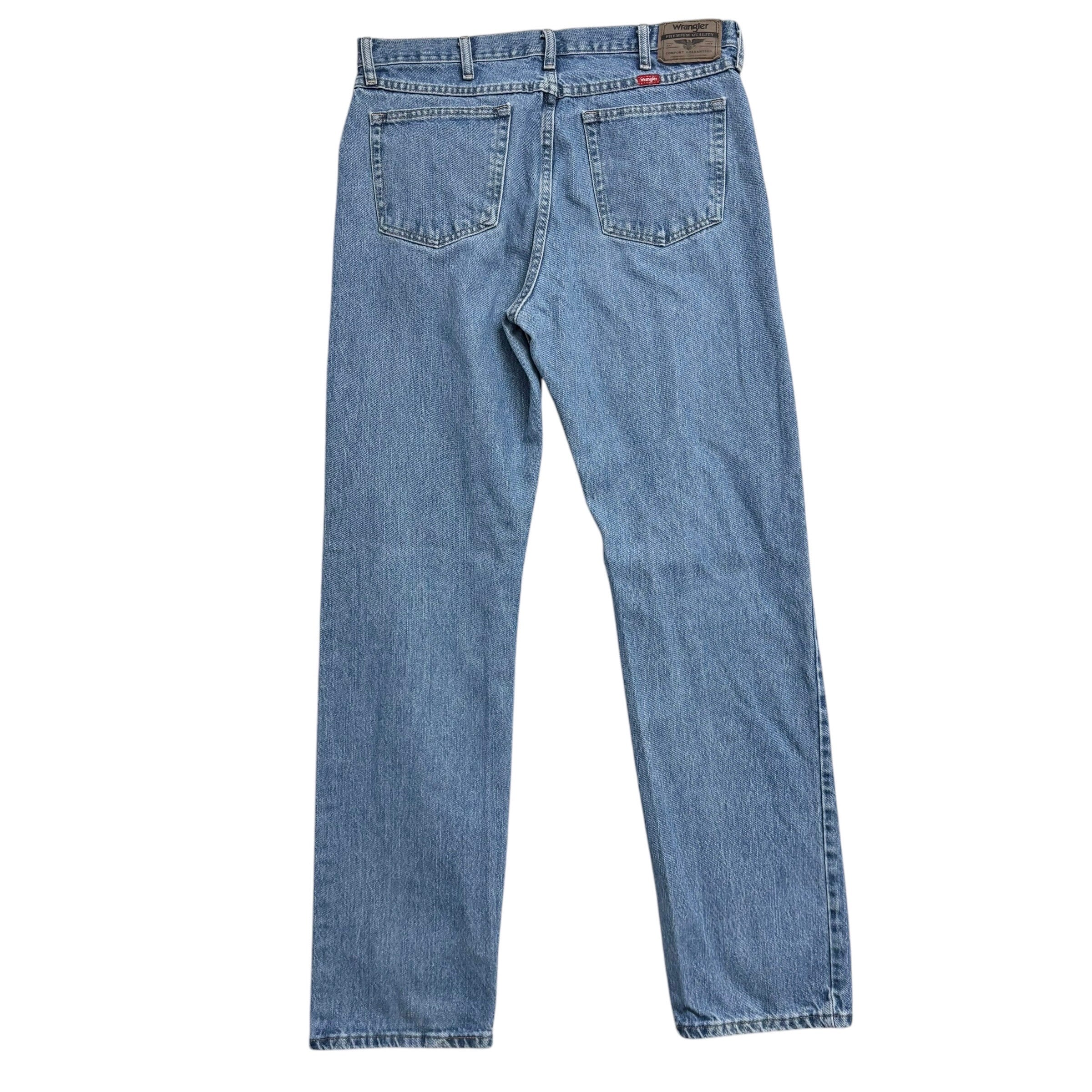 Wrangler Jeans W36 L34 Mens Light Blue Regular Straight Fit Denim (E)
