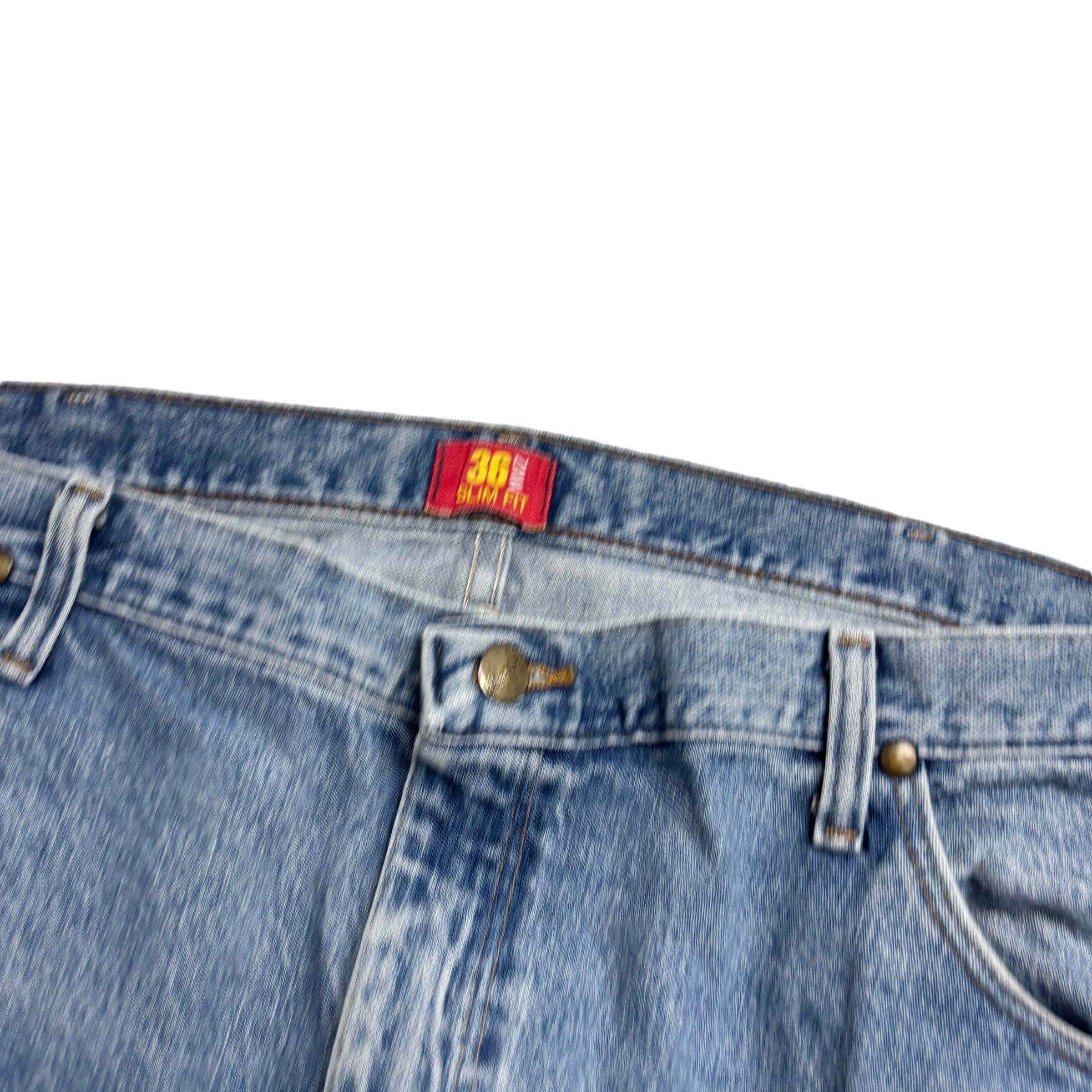 Wrangler Jeans Cowboy Cut W42 L30 Mens Light Blue 36MWZ Slim Fit Denim (F)