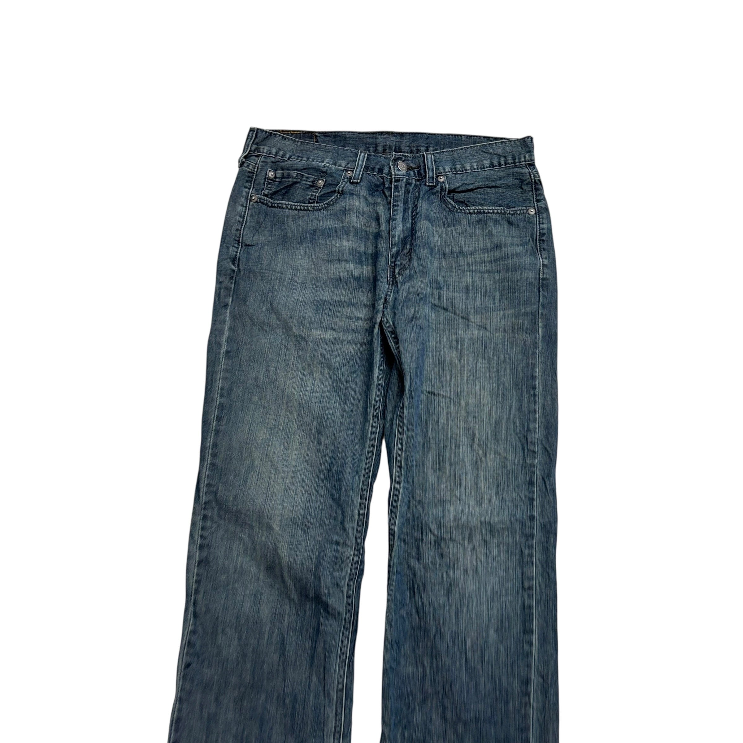 Levis 514 Jeans W32 L34 Mens Dark Blue Regular Straight Fit Denim (E)