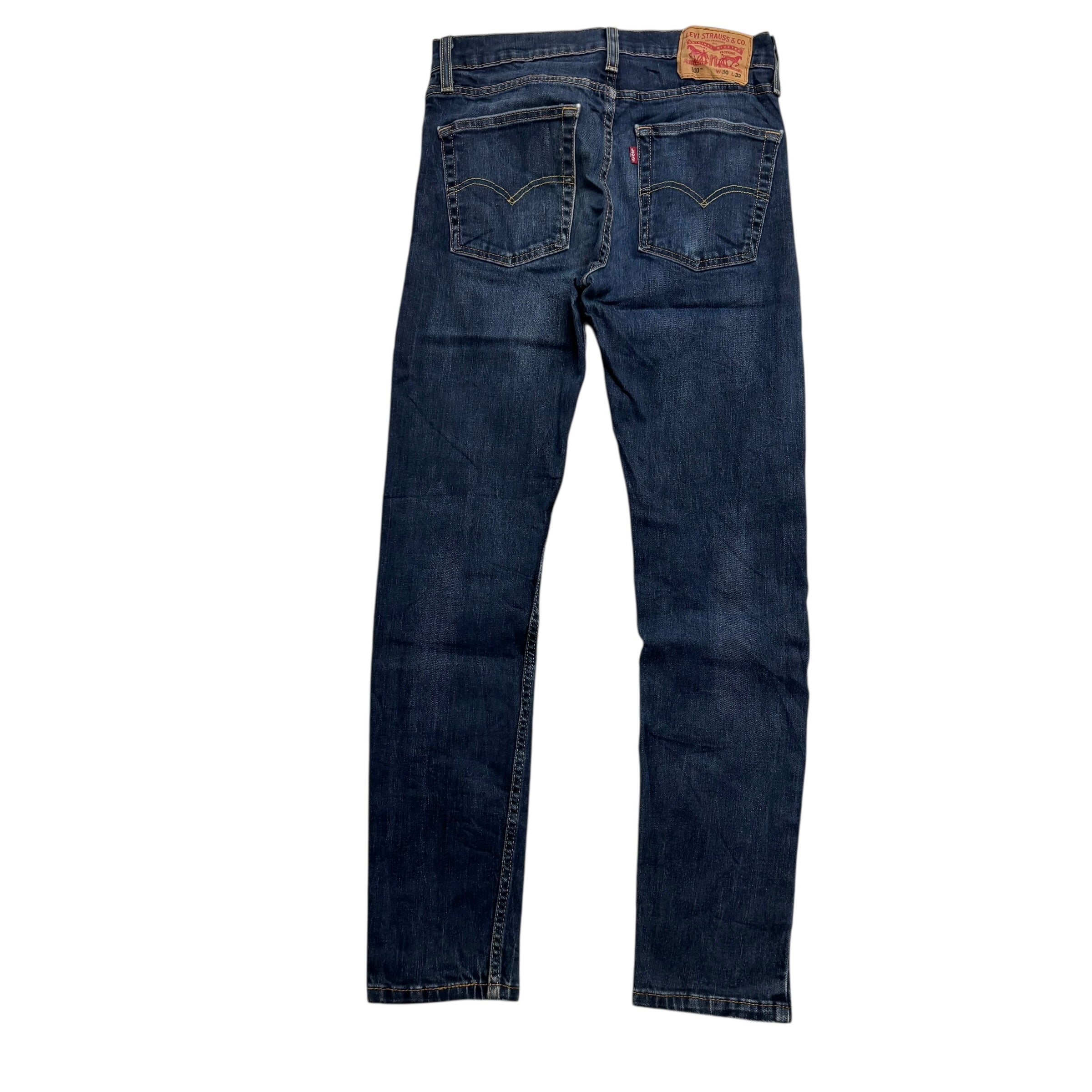 Levis 510 Jeans W28 L30 Mens Dark Blue Skinny Fit Stretch Denim (E)