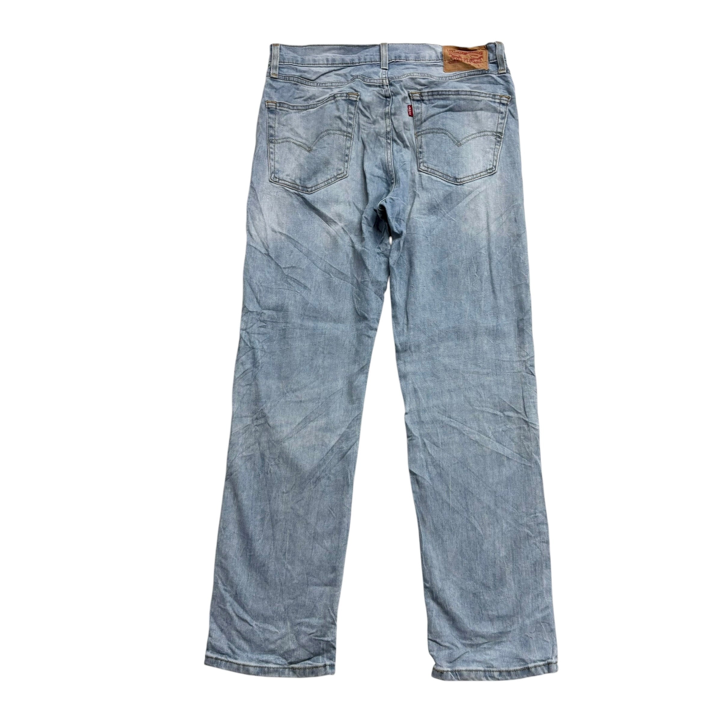 Levis 514 Jeans W32 L30 Mens Light Blue Regular Straight Fit Stretch Denim