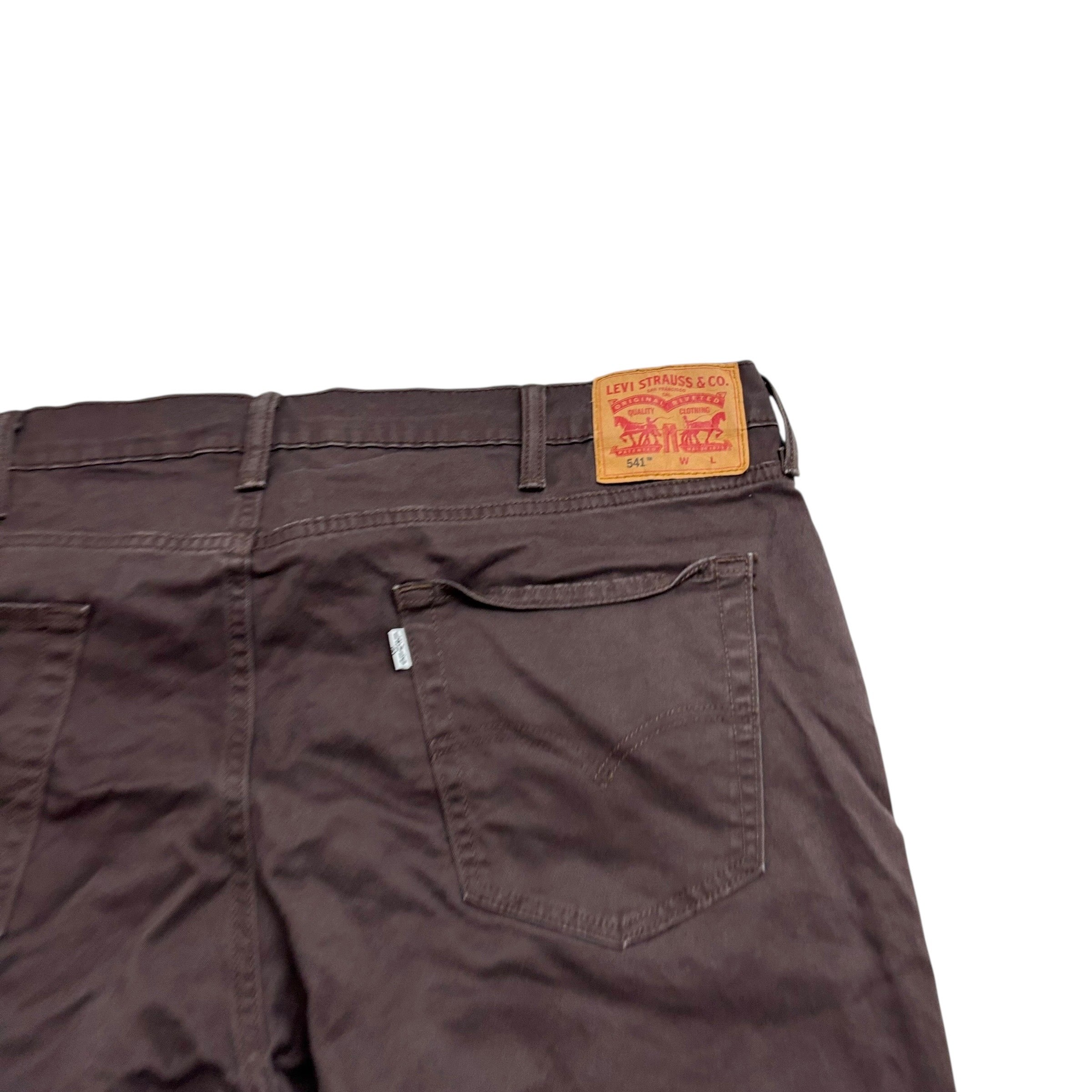 Levis 541 Trousers W42 L36 Mens Purple Athletic Tapered Fit Stretch Pants (E)