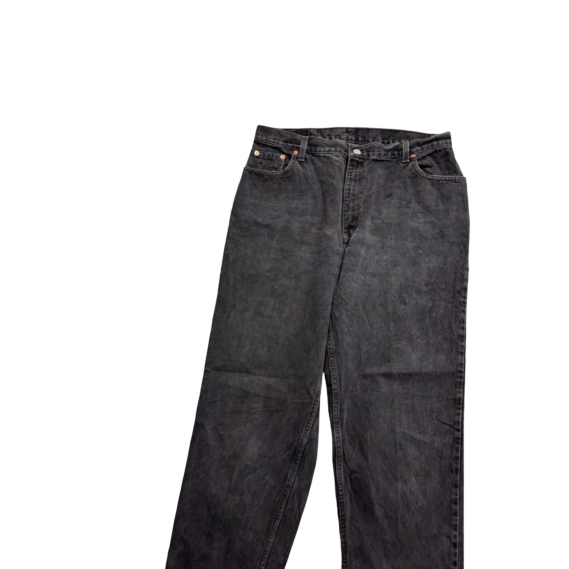 Levis 550 Jeans W35 L31 Womens Black Relaxed Tapered Fit Vintage Denim