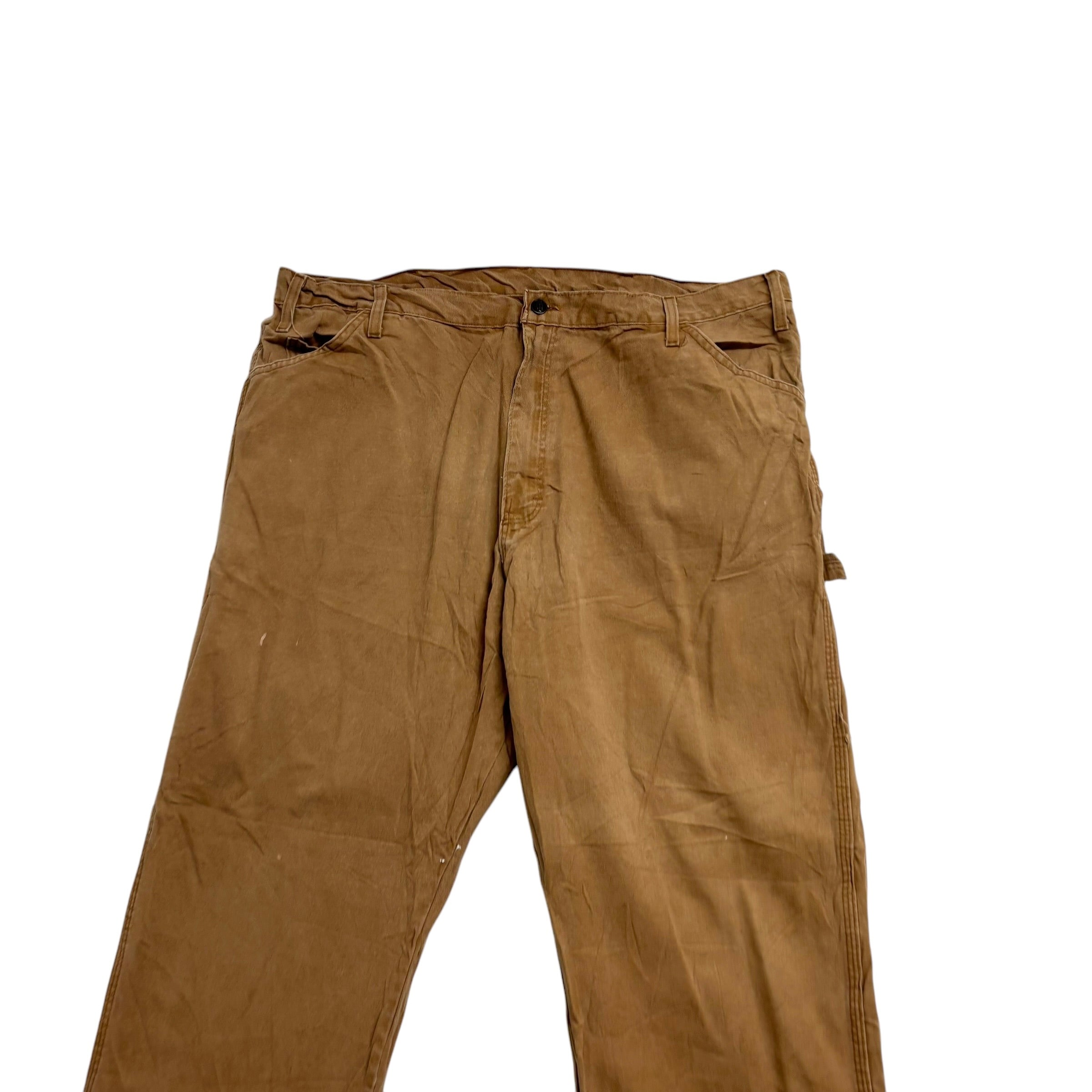 Dickies Carpenter Pants W42 L32 Mens Tan Regular Straight Fit Vintage Trousers