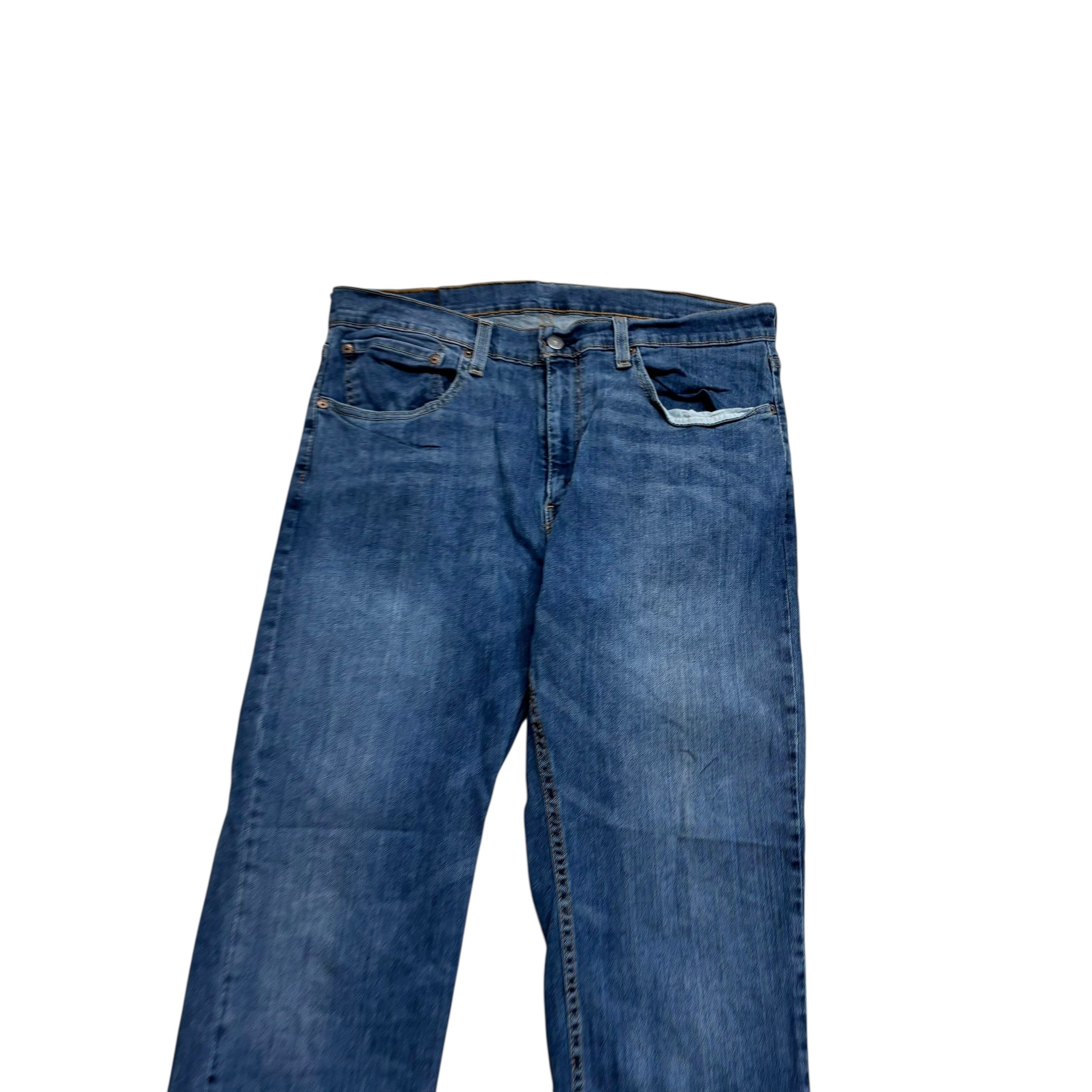 Levis 559 Jeans W34 L30 Mens Mid Blue Regular Straight Fit Stretch Denim