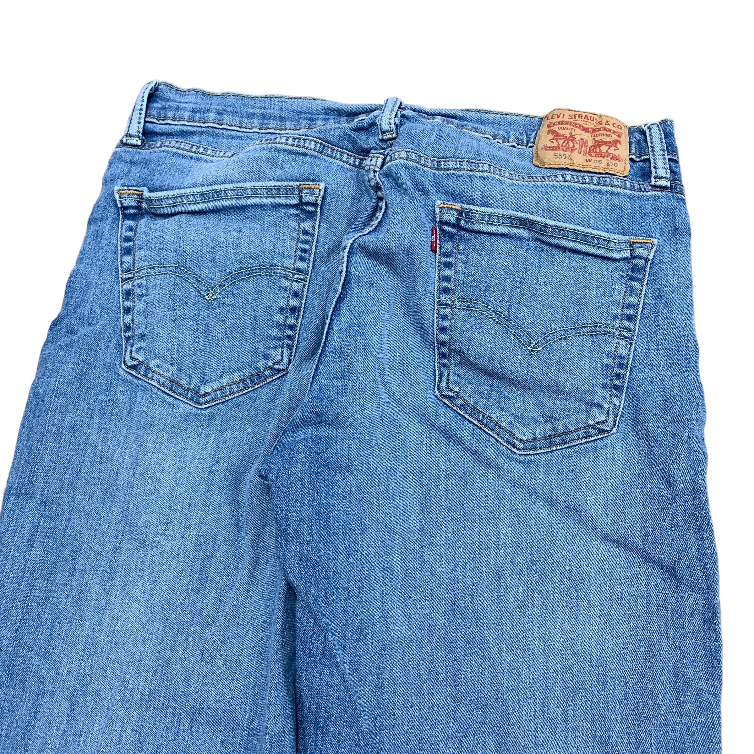 Levis 559 Jeans W36 L30 Mens Blue Baggy Relaxed Straight Fit Stretch Denim