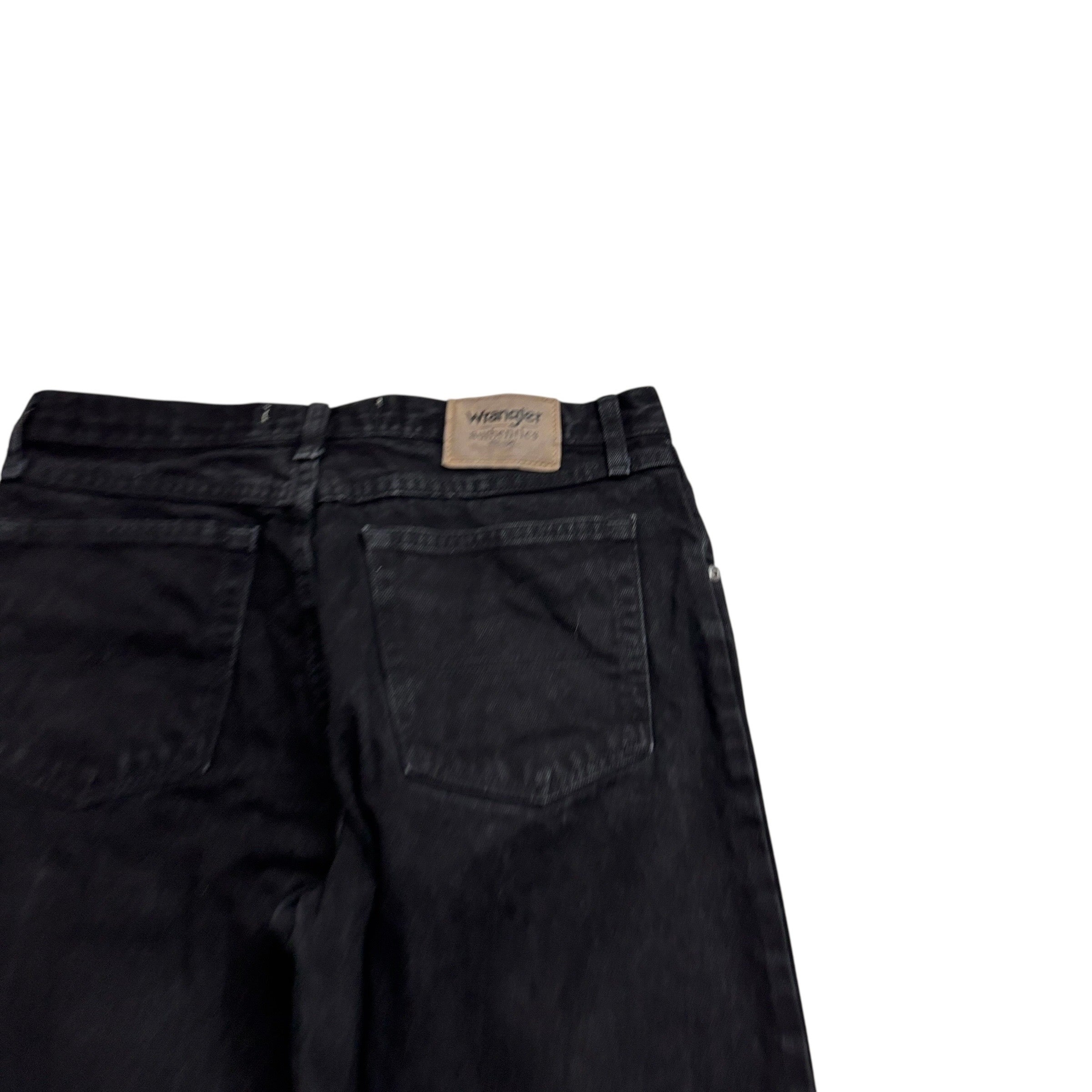 Wrangler Jeans W32 L34 Mens Black Relaxed Straight Fit Denim (E)