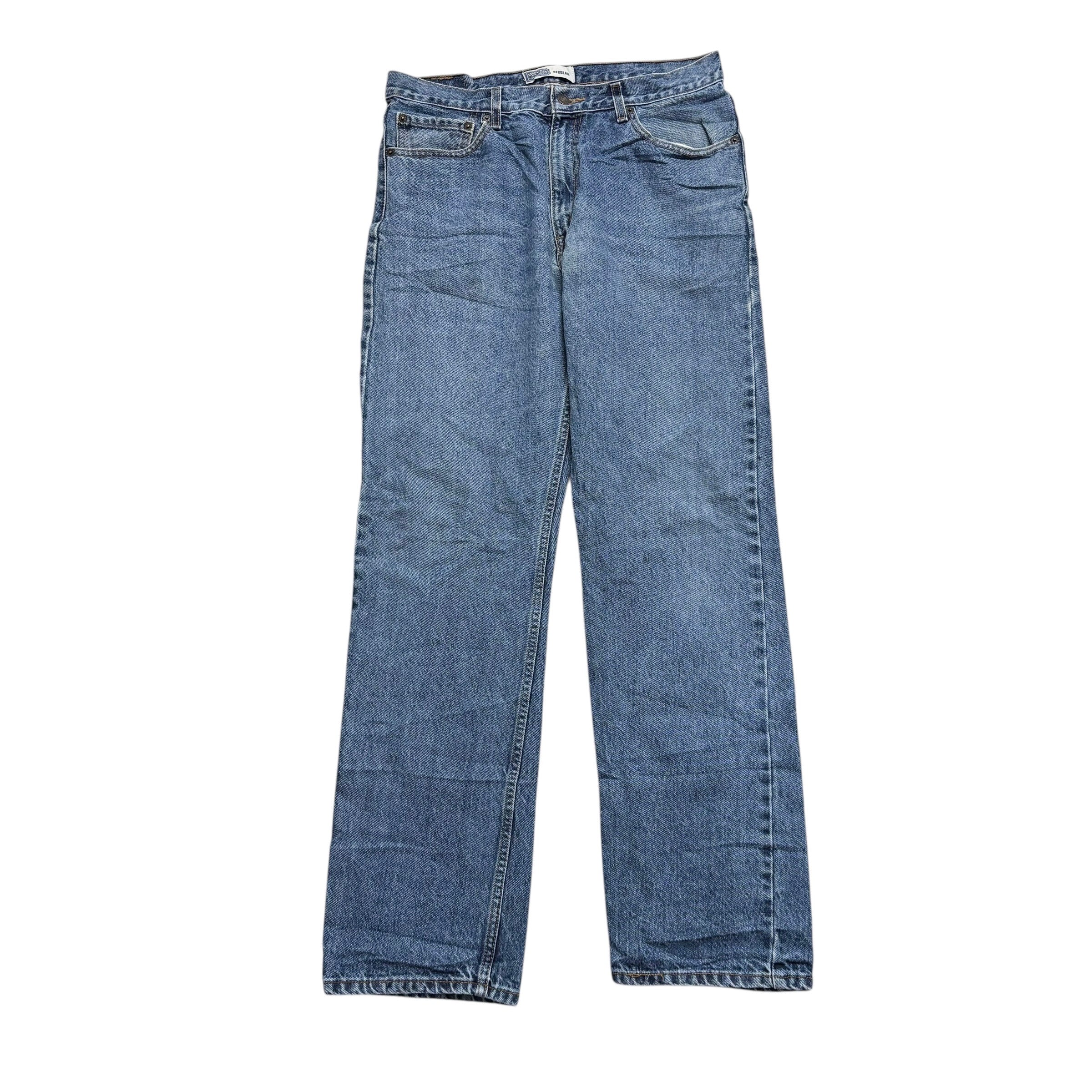 Levis Signature Jeans W34 L34 Mens Mid Blue Regular Straight Fit Vintage (E)