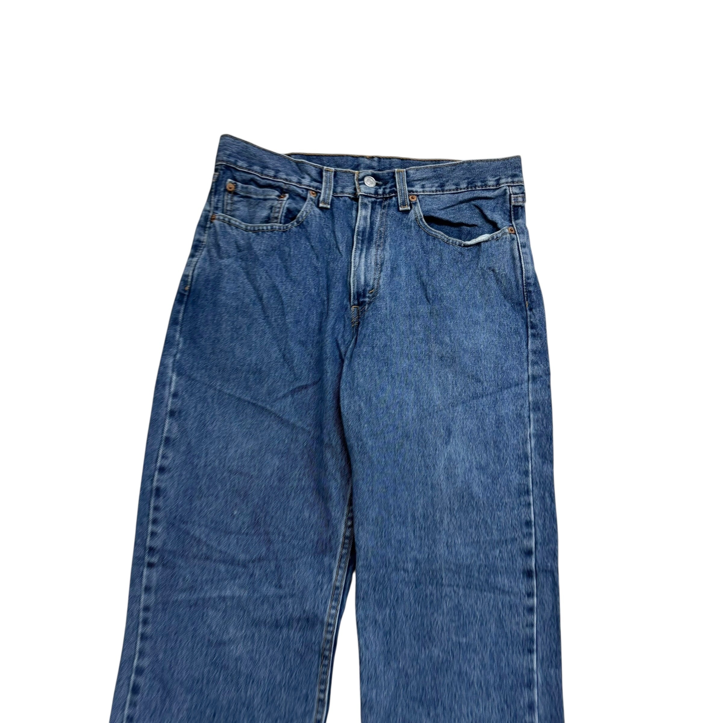 Levis 550 Jeans W31 L32 Mens Mid Blue Baggy Relaxed Straight Fit Denim (E)