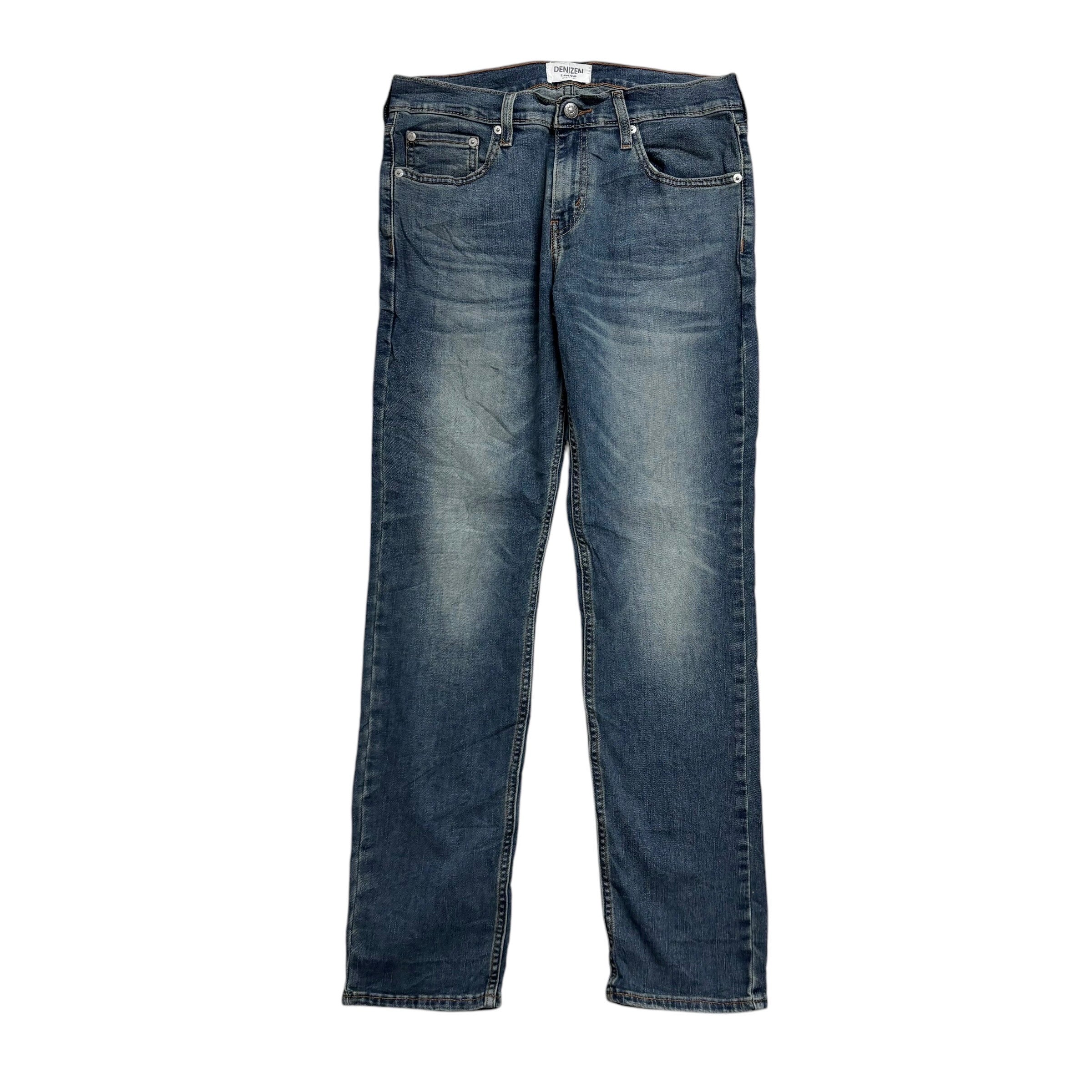 Levis Denizen Jeans W30 L30 Mens Mid Blue Slim Fit Stretch Denim (E)
