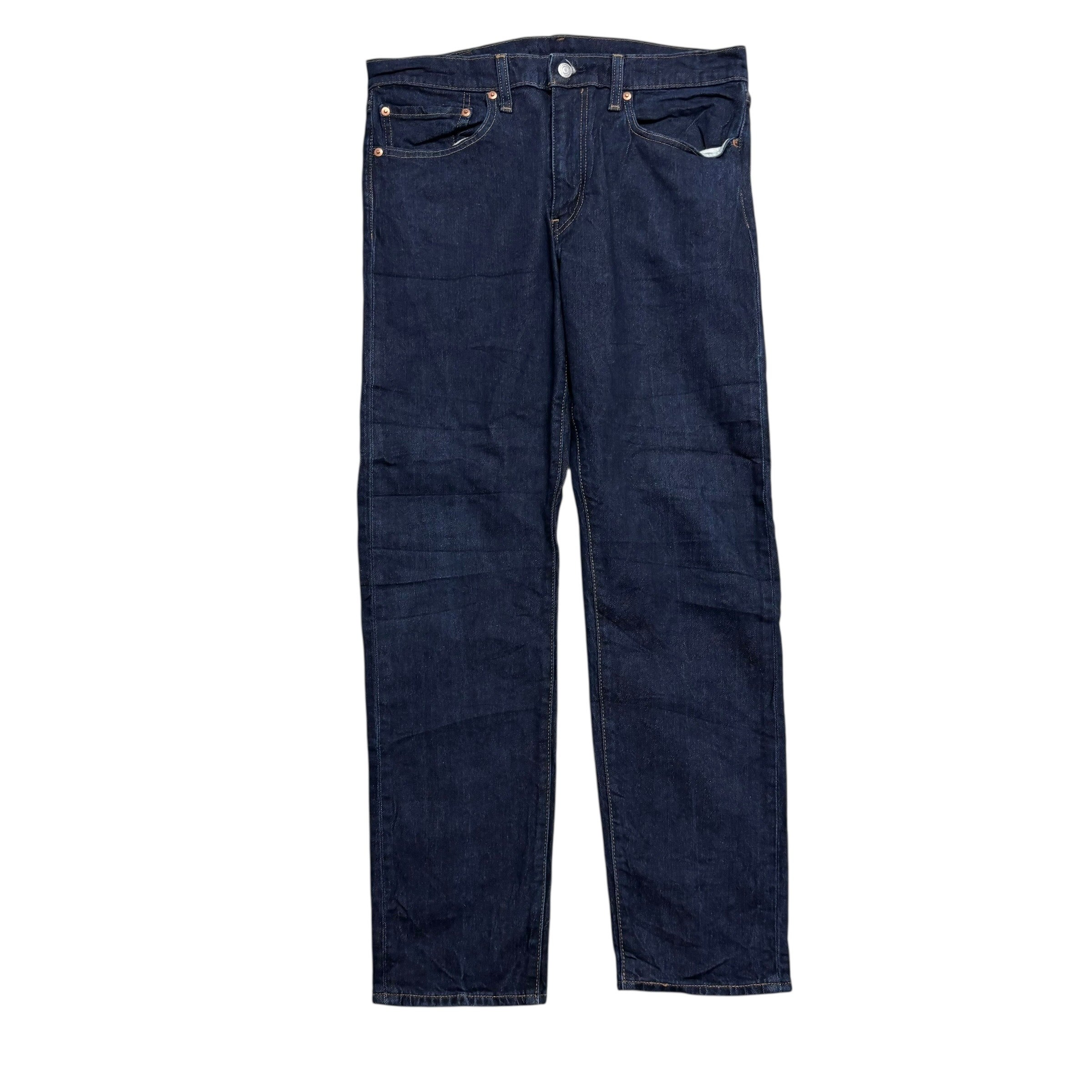 Levis 502 Jeans W34 L31 Mens Dark Blue Regular Tapered Fit Stretch Denim (E)