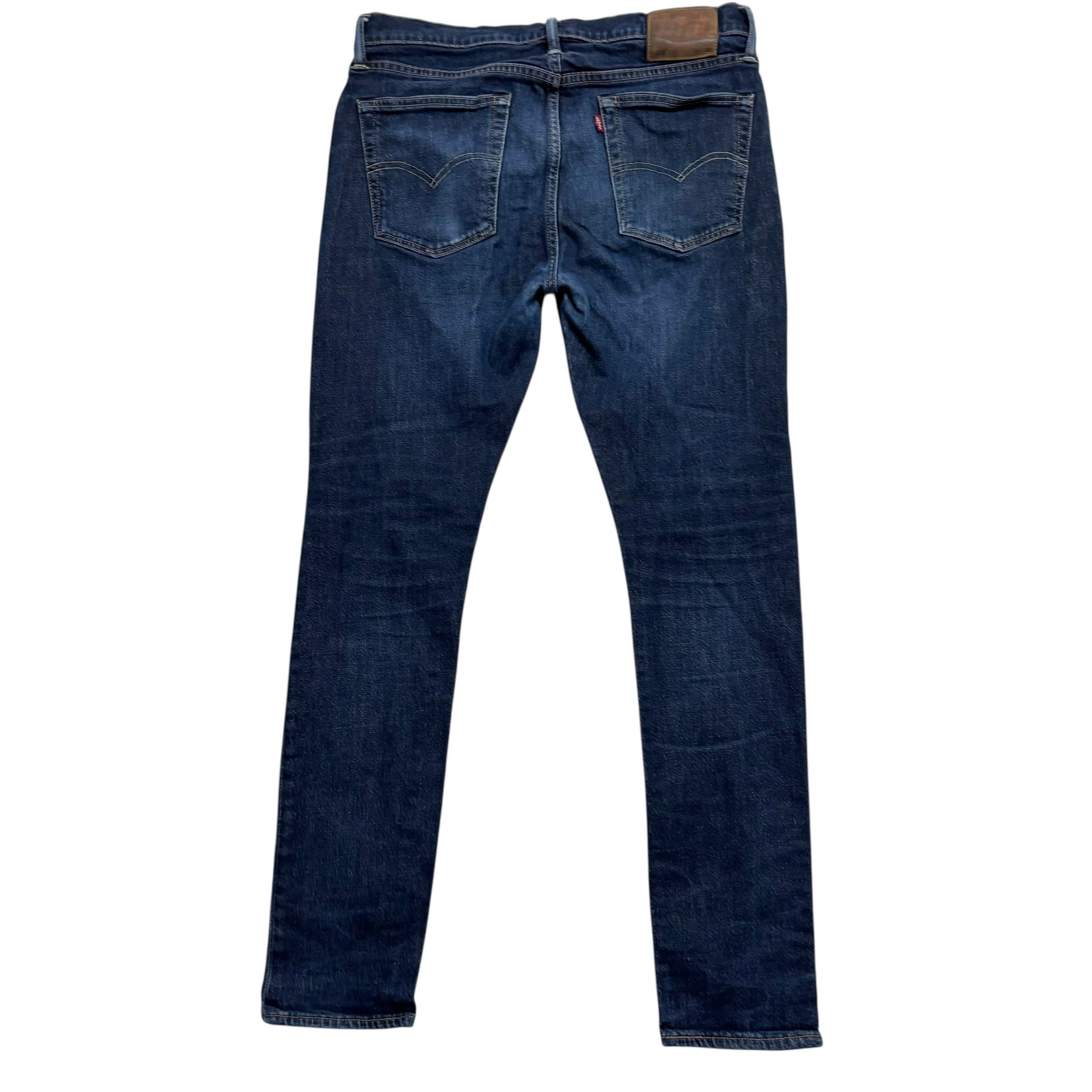 Levis 519 Jeans W34 L32 Mens Dark Blue Super Skinny Fit Stretch Denim