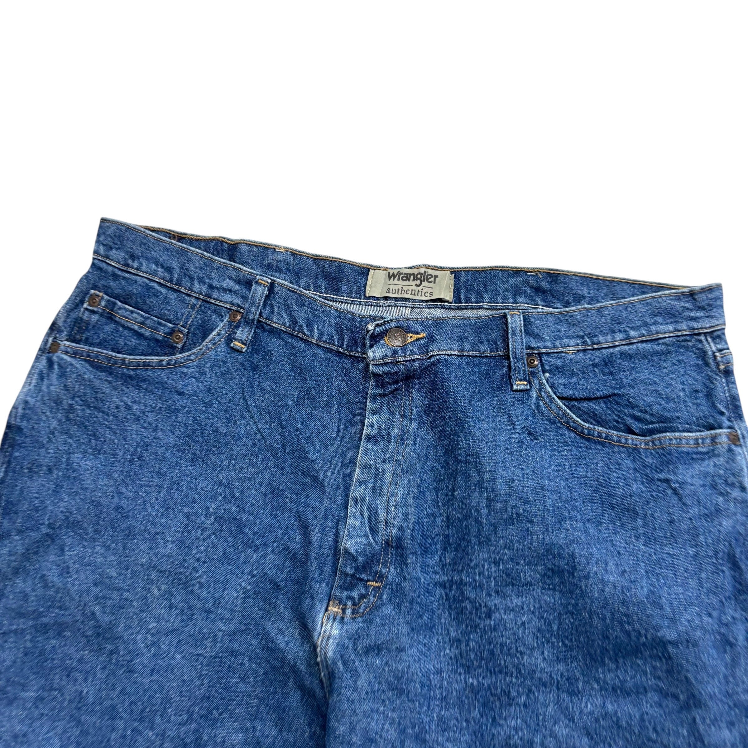 Wrangler Baggy Jorts W40 Mens Denim Shorts Mid Blue Relaxed Fit Stretch (E)