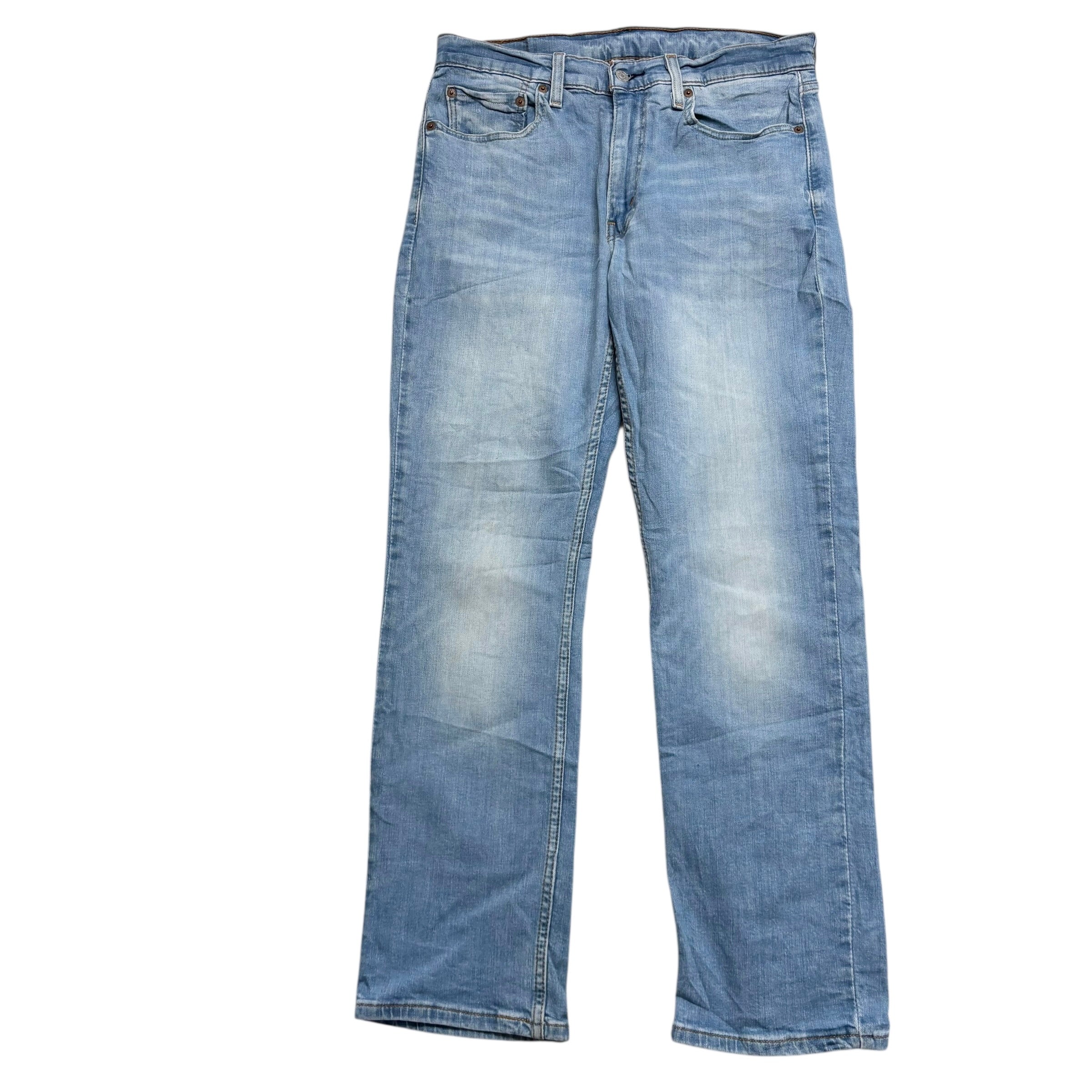 Levis 514 Jeans W32 L30 Mens Light Blue Regular Straight Fit Stretch Denim