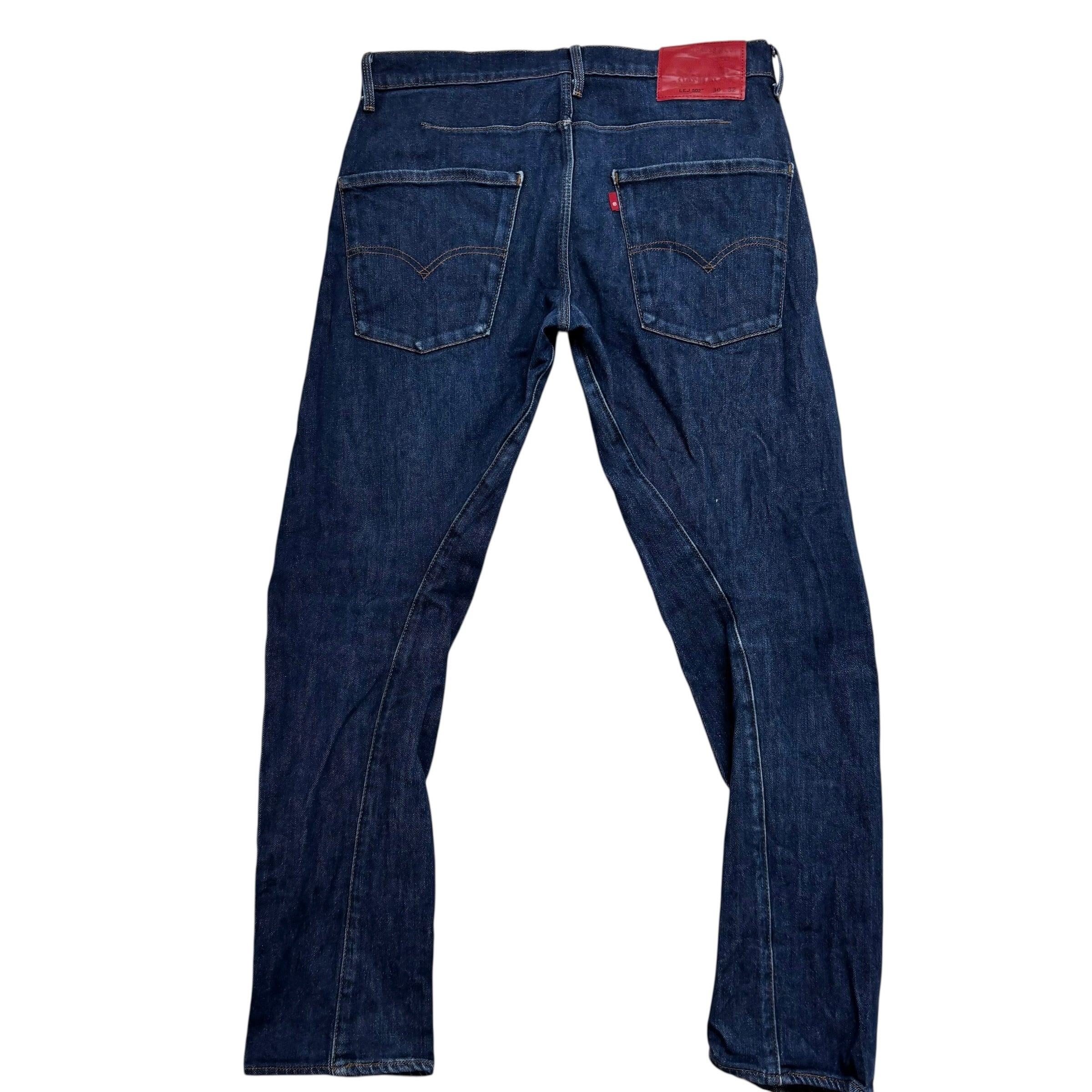 Levis 502 Engineered Jeans W30 L29 Mens Dark Blue Twisted Tapered Stretch