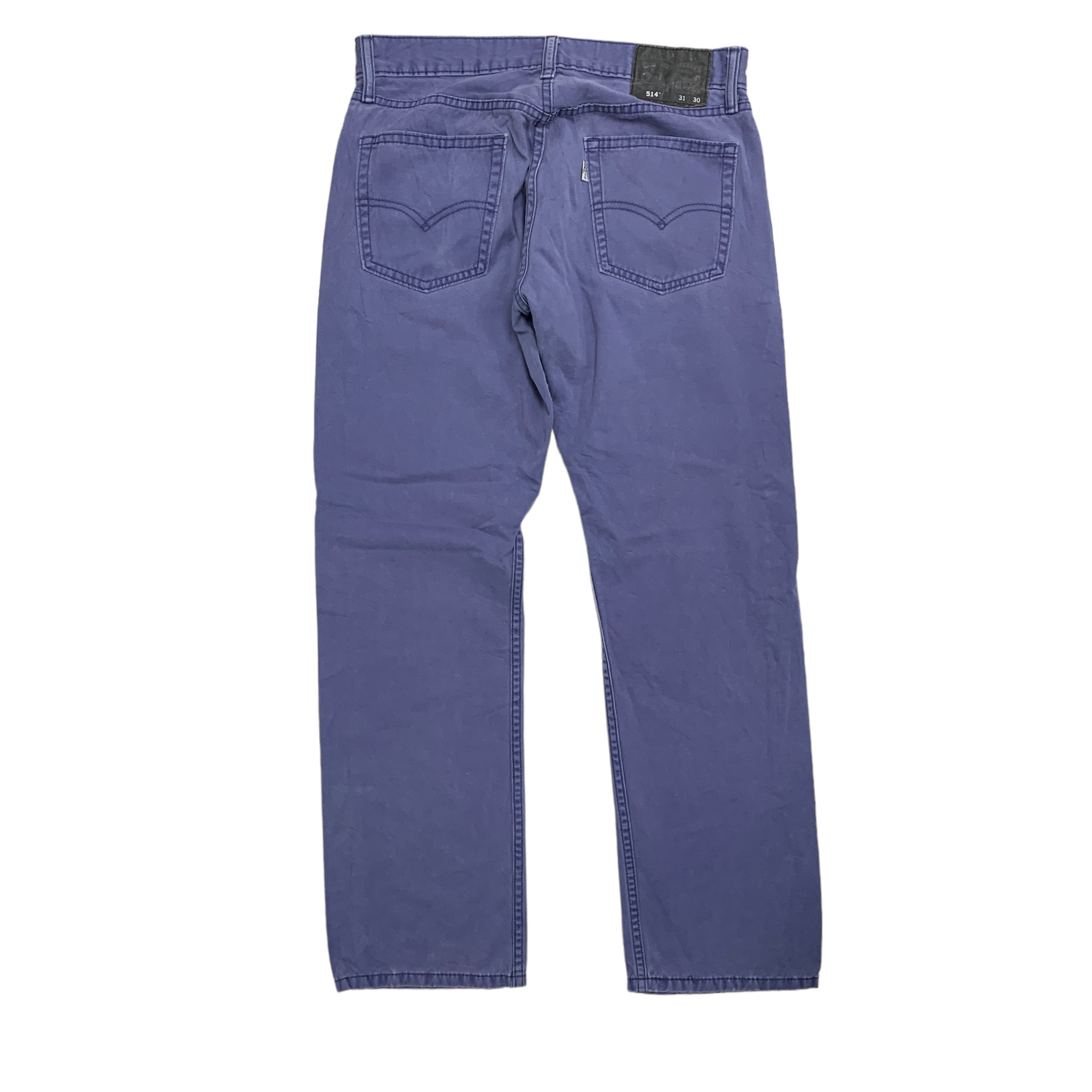 Levis 514 Trousers W31 L30 Mens Purple Regular Straight Fit Cotton Pants