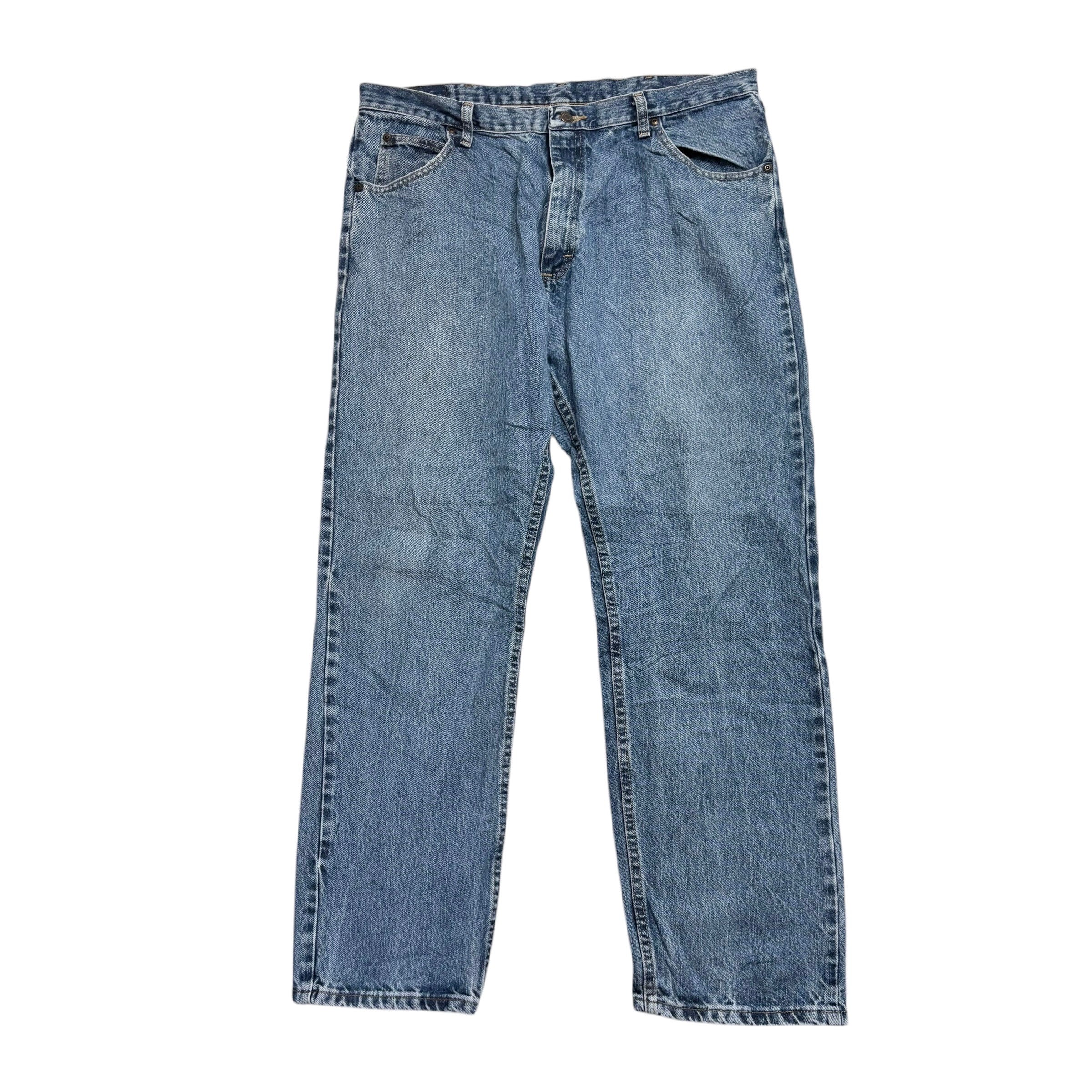 Wrangler Jeans W38 L30 Mens Light Blue Regular Straight Fit Denim