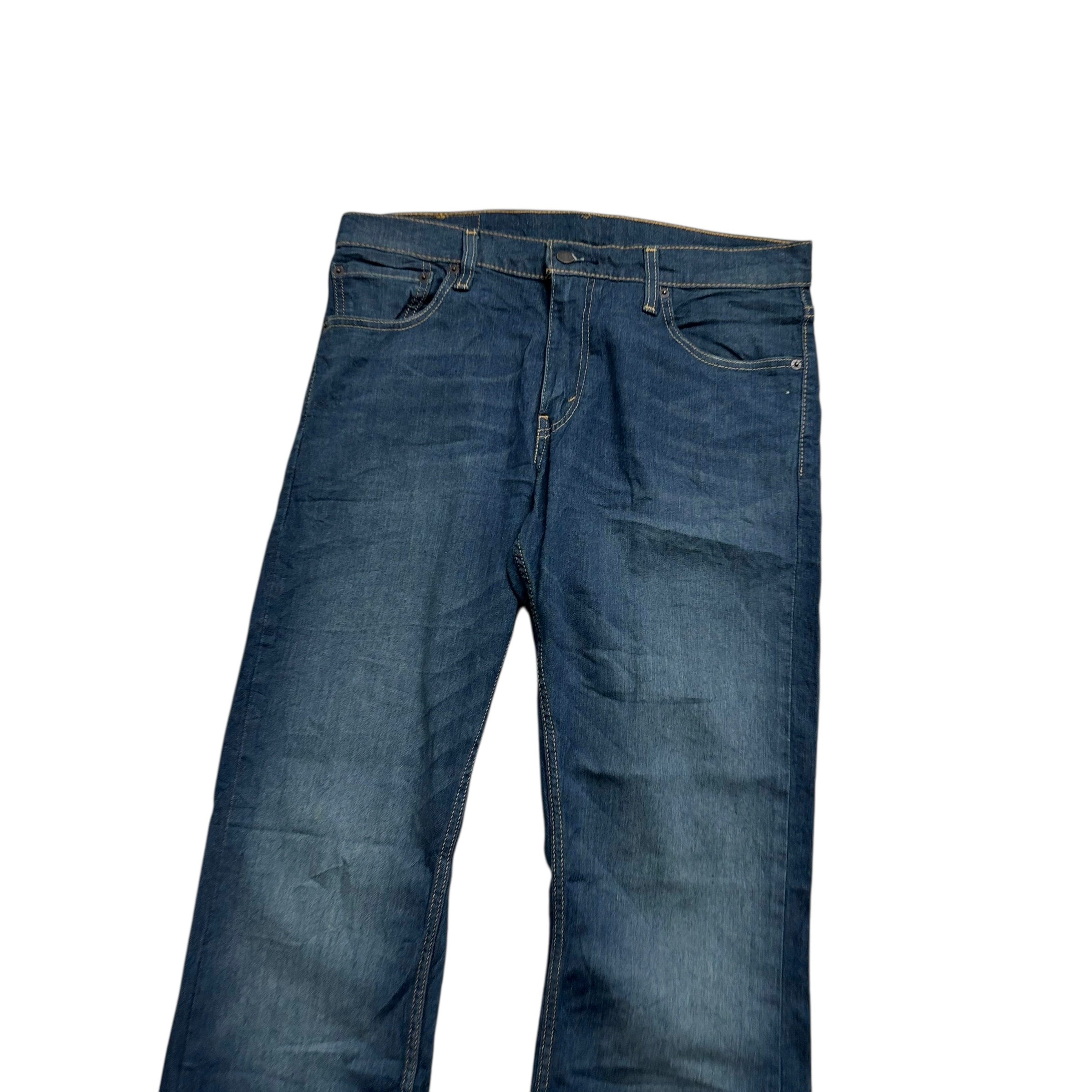 Levis 527 Jeans W33 L32 Mens Dark Blue Slim Bootcut Fit Stretch Denim (E)