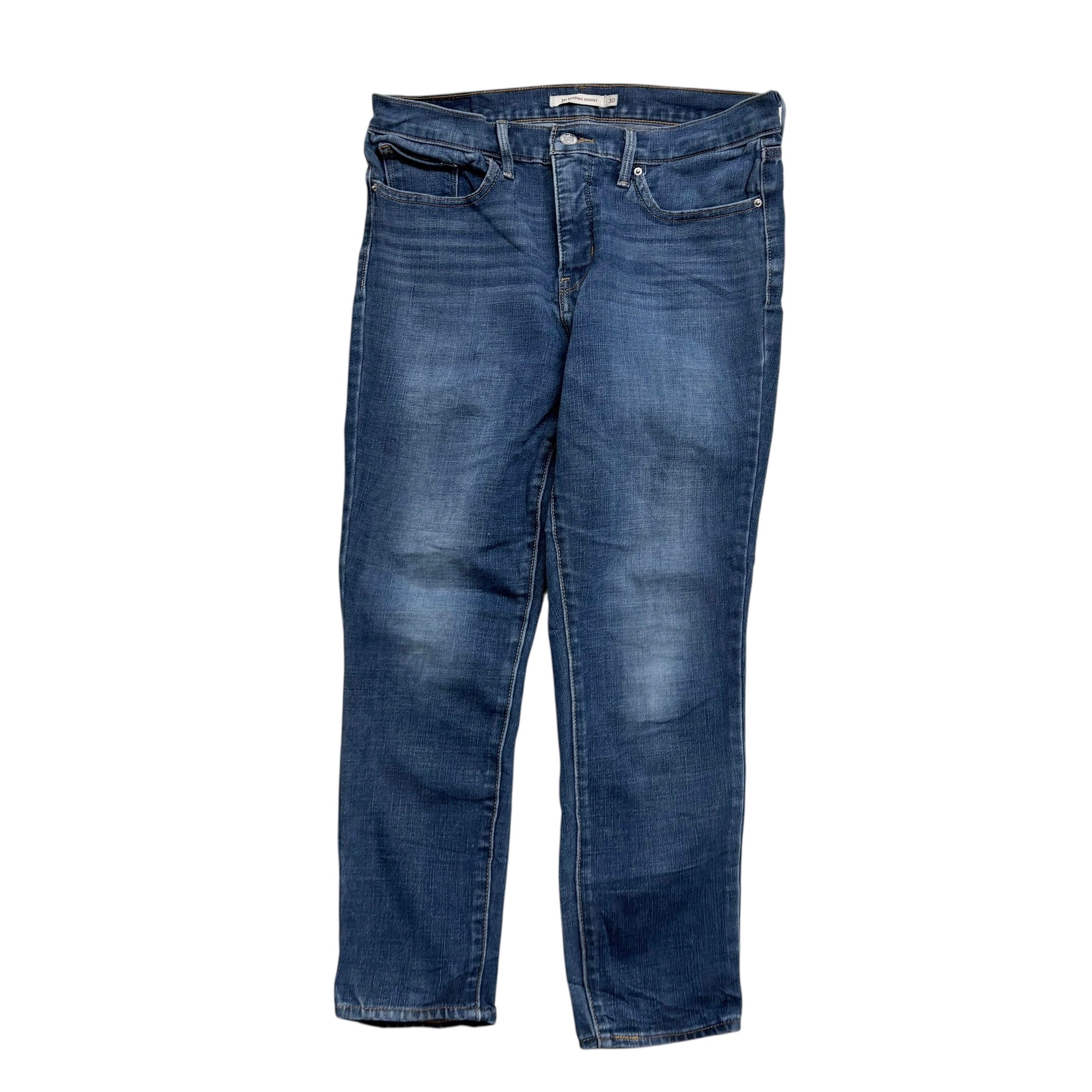 Levis 311 Jeans W30 L25 Womens Shaping Skinny Fit Mid Blue Stretch Denim