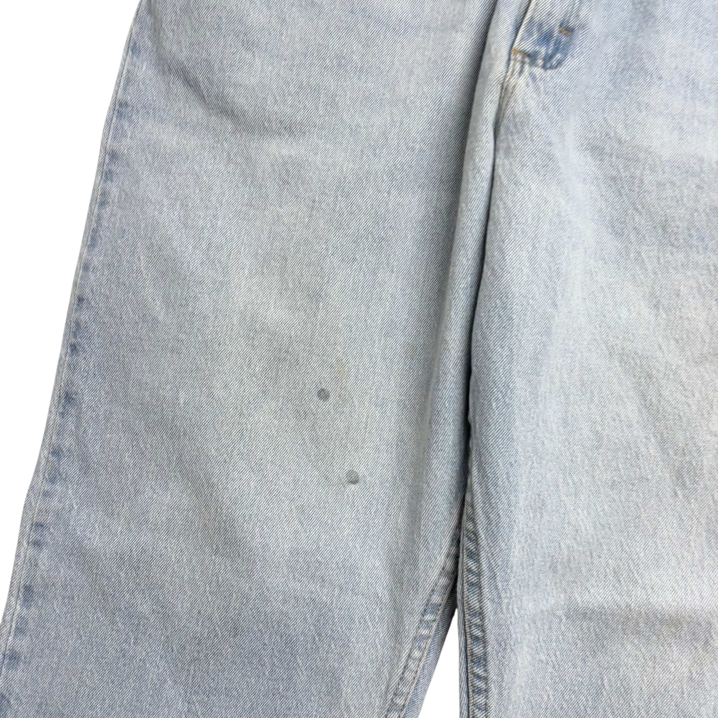 Wrangler Jeans W40 L30 Mens Light Blue Relaxed Straight Fit Stretch Denim (F)