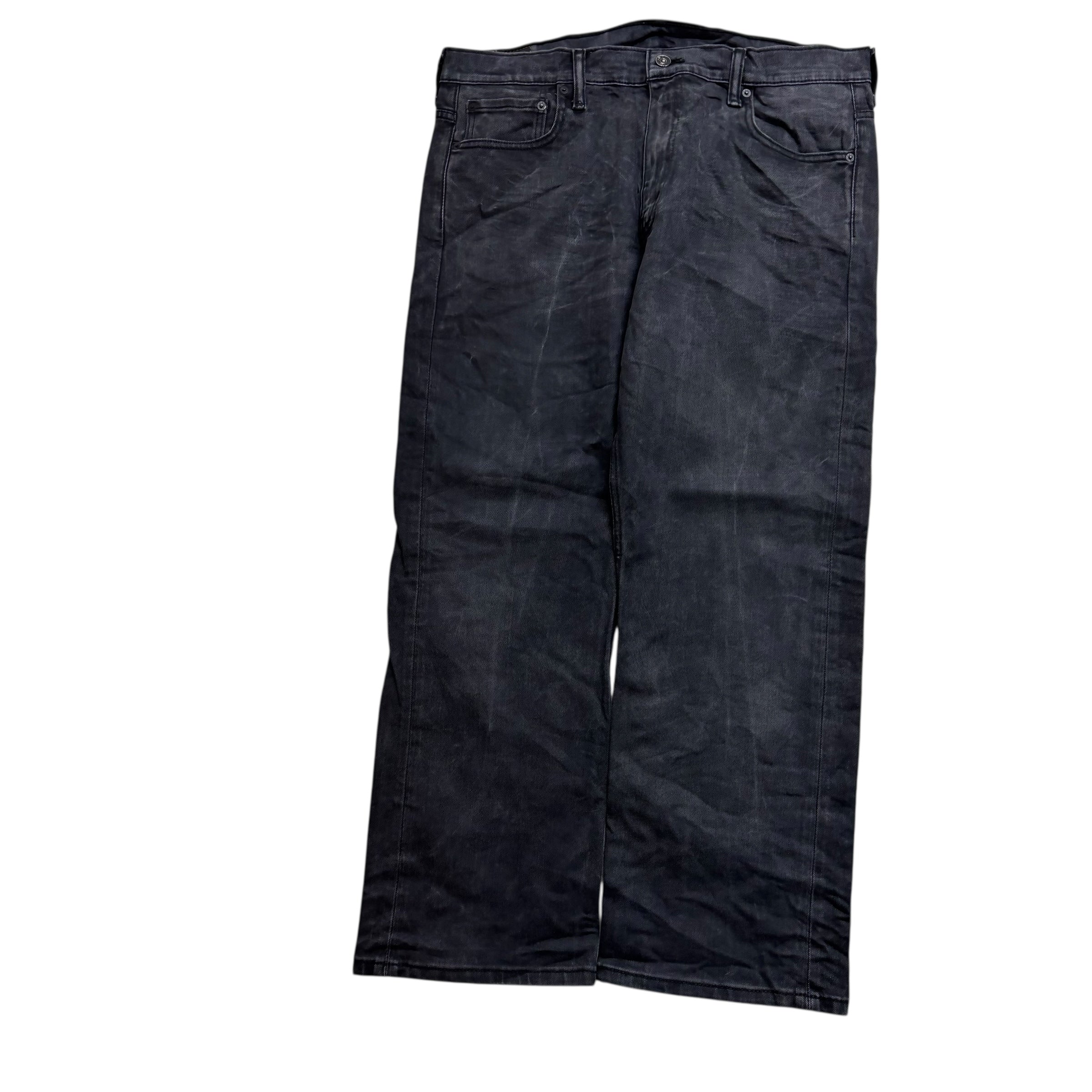 Levis 569 Jeans W36 L29 Mens Black Baggy Relaxed Straight Fit Stretch Denim