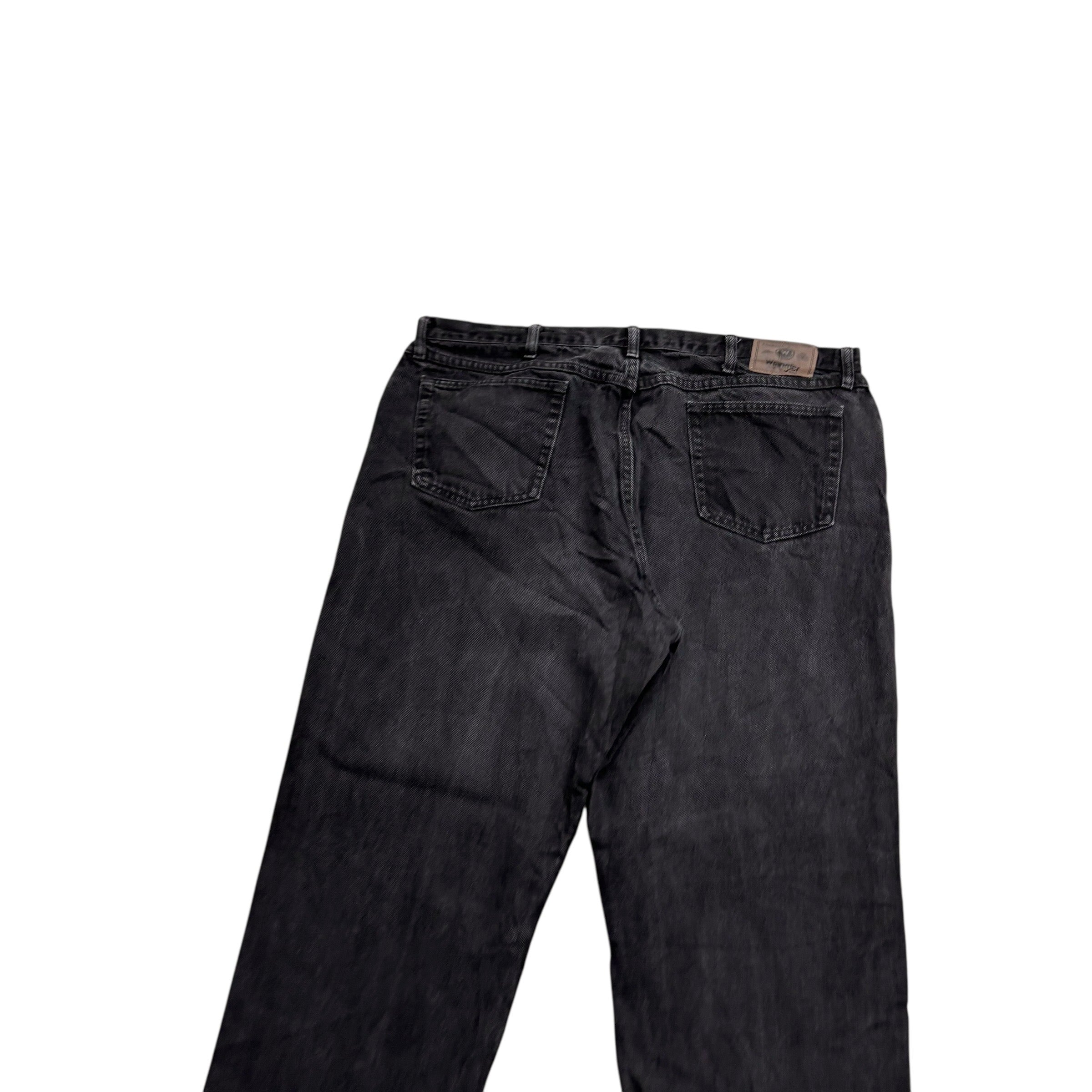 Wrangler Jeans W40 L32 Mens Black Relaxed Straight Fit Vintage Denim (E)