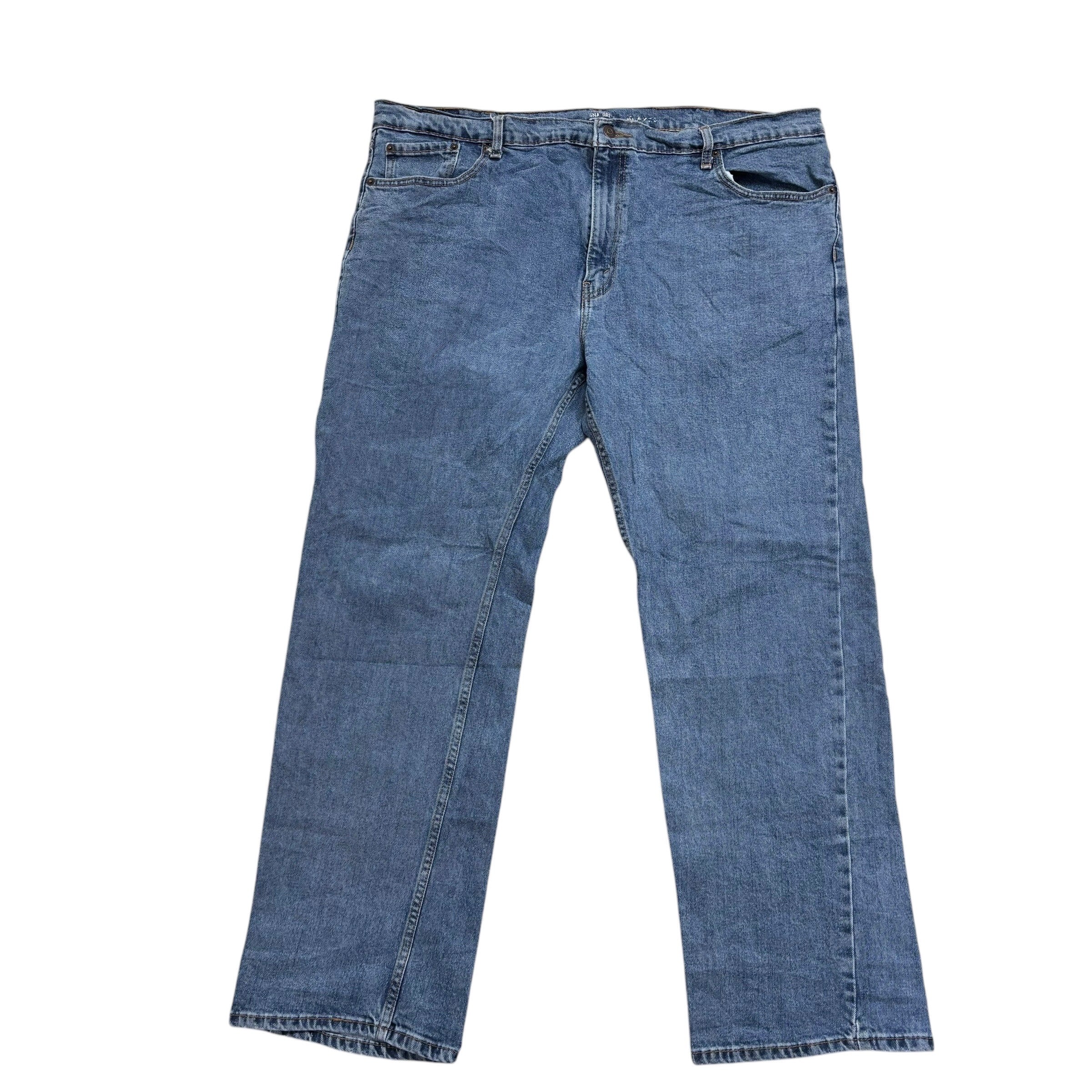 Levis Signature Jeans W42 L32 Mens Mid Blue Relaxed Straight Fit Stretch (E)