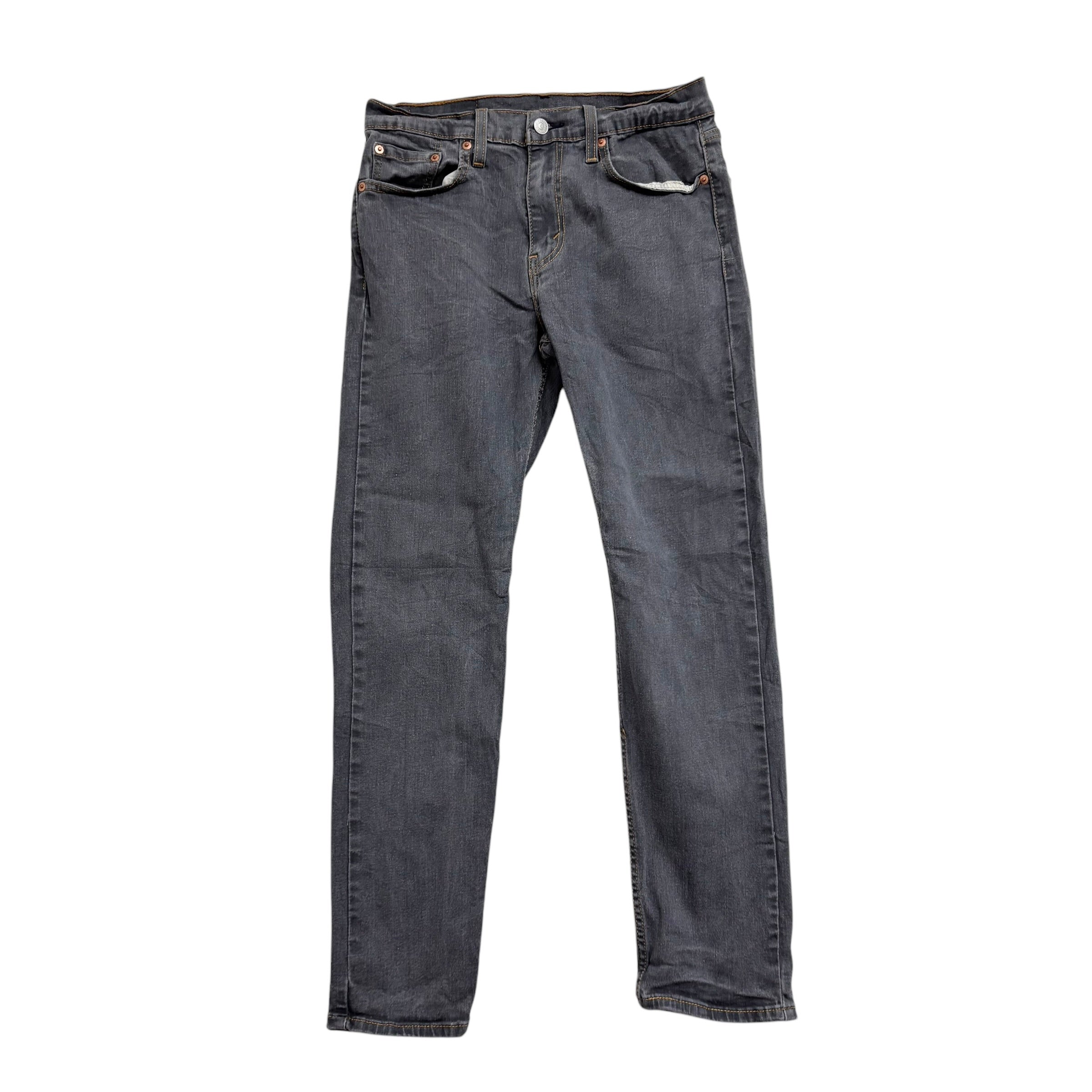 Levis 502 Jeans W29 L29 Mens Grey Slim Taper Fit Stretch Denim