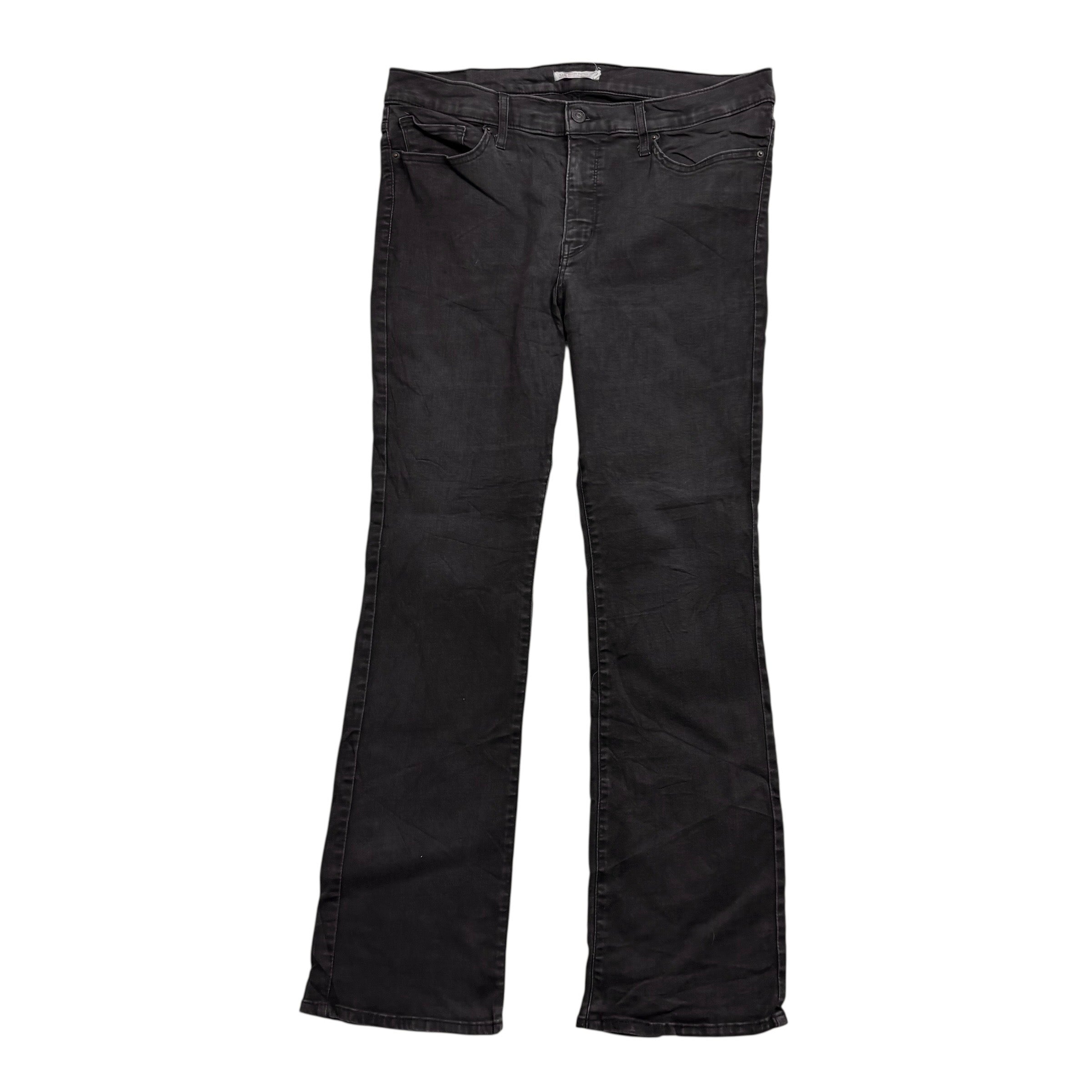 Levis Jeans W33 L32 Womens Shaping Bootcut Black Stretch Denim (E)