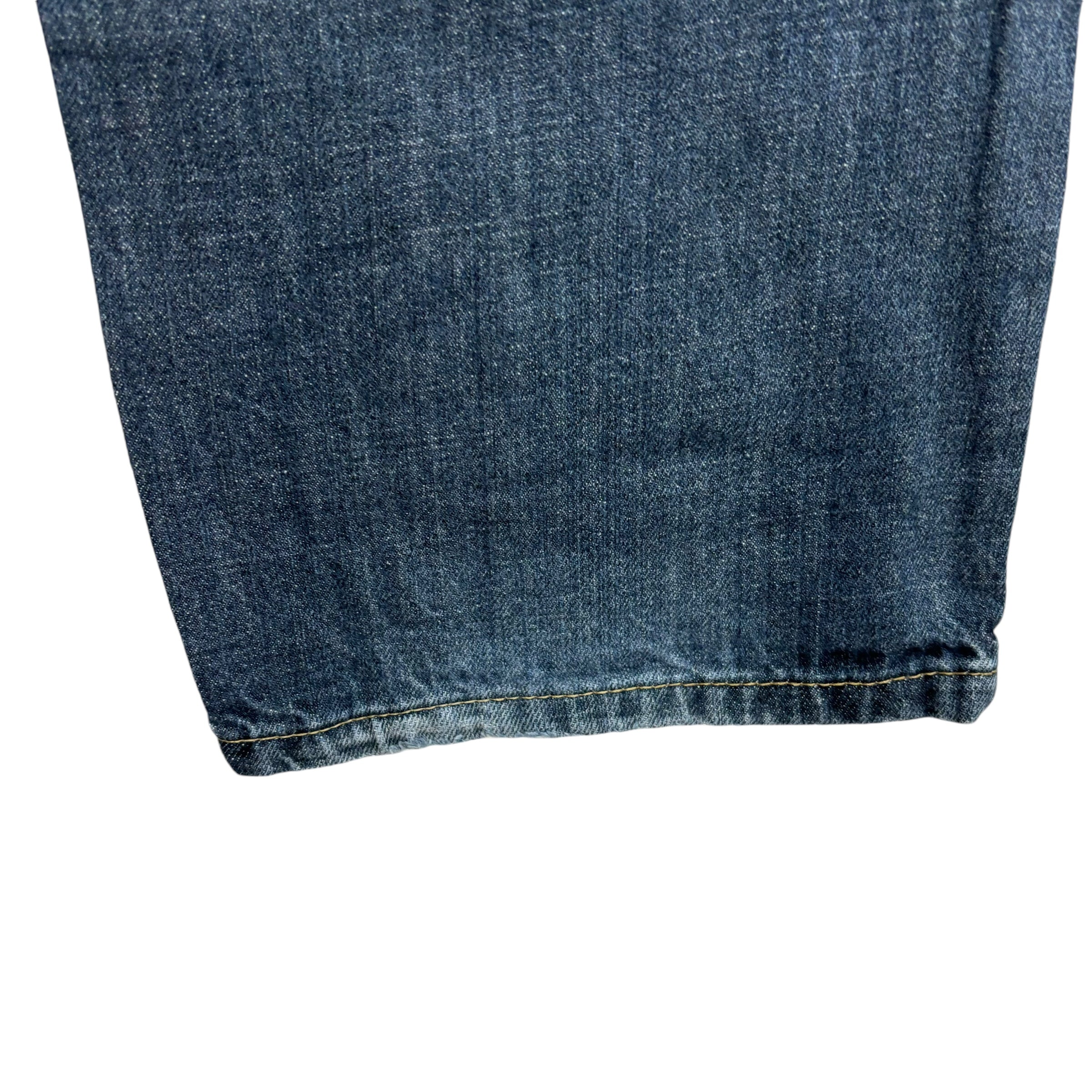 Levis 505 Jeans W36 L30 Mens Dark Blue Regular Straight Fit Denim