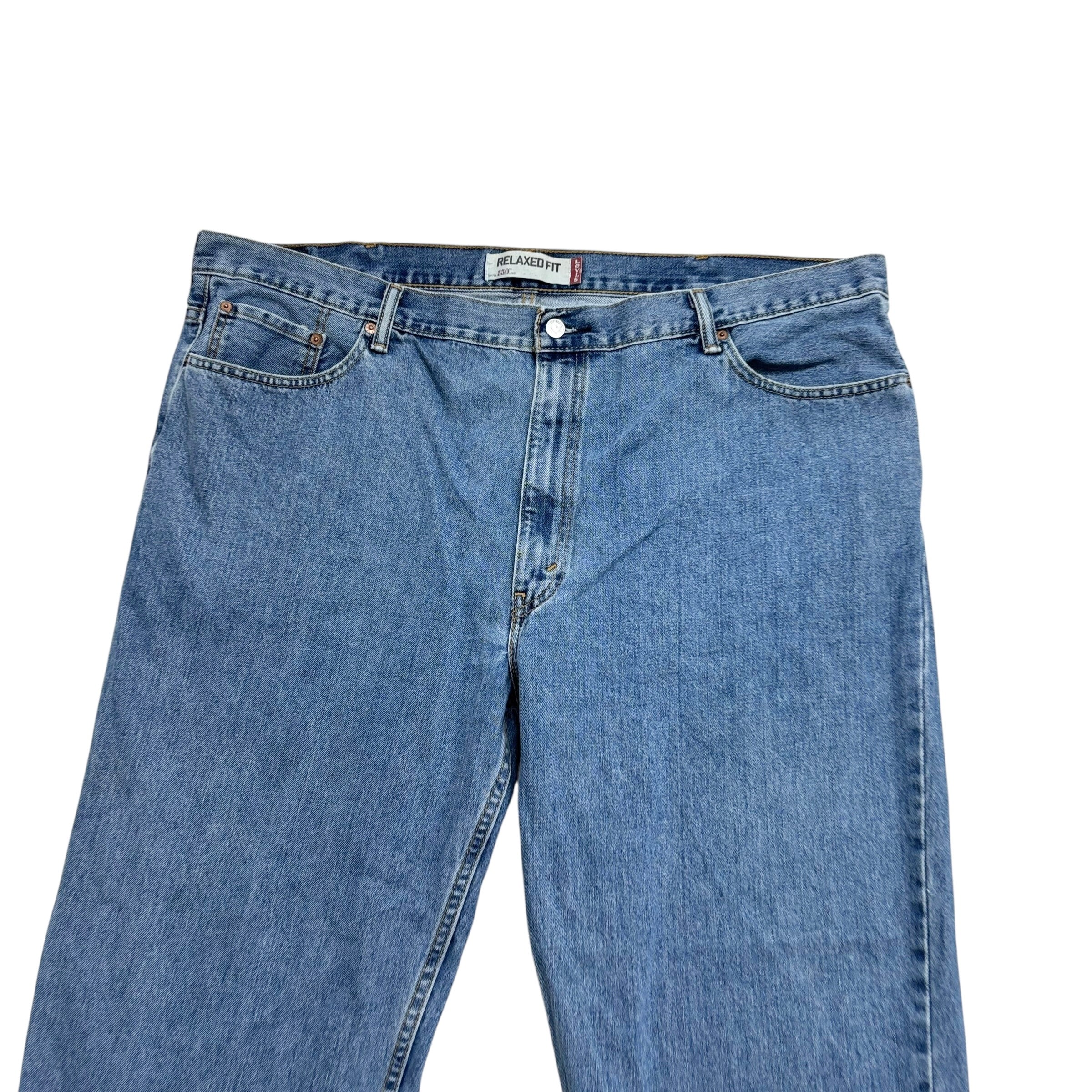 Levis 550 Jeans W46 L30 Mens Mid Blue Baggy Relaxed Straight Vintage Denim (E)