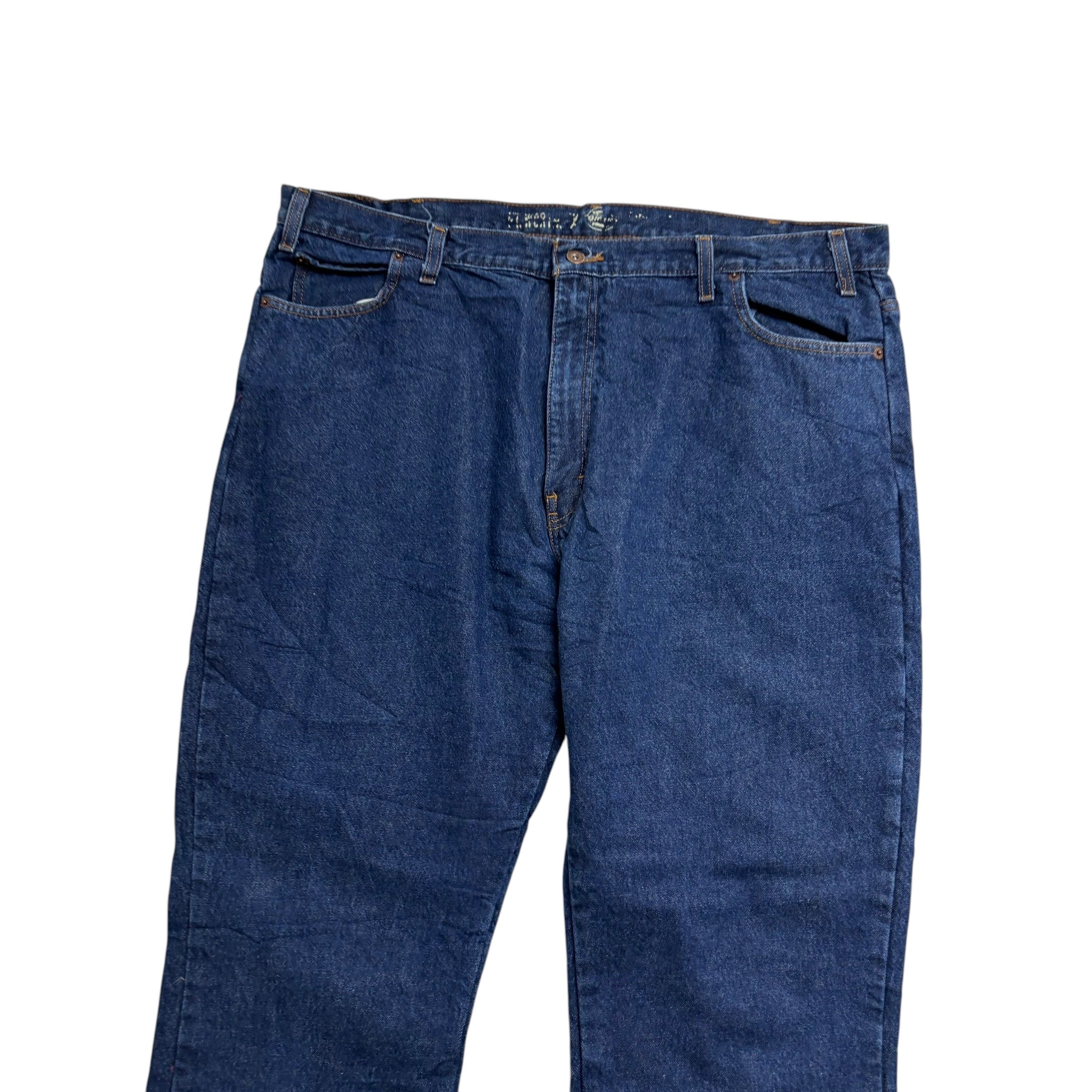 Dickies Jeans W42 L30 Mens Dark Blue Relaxed Straight Fit Denim (E)