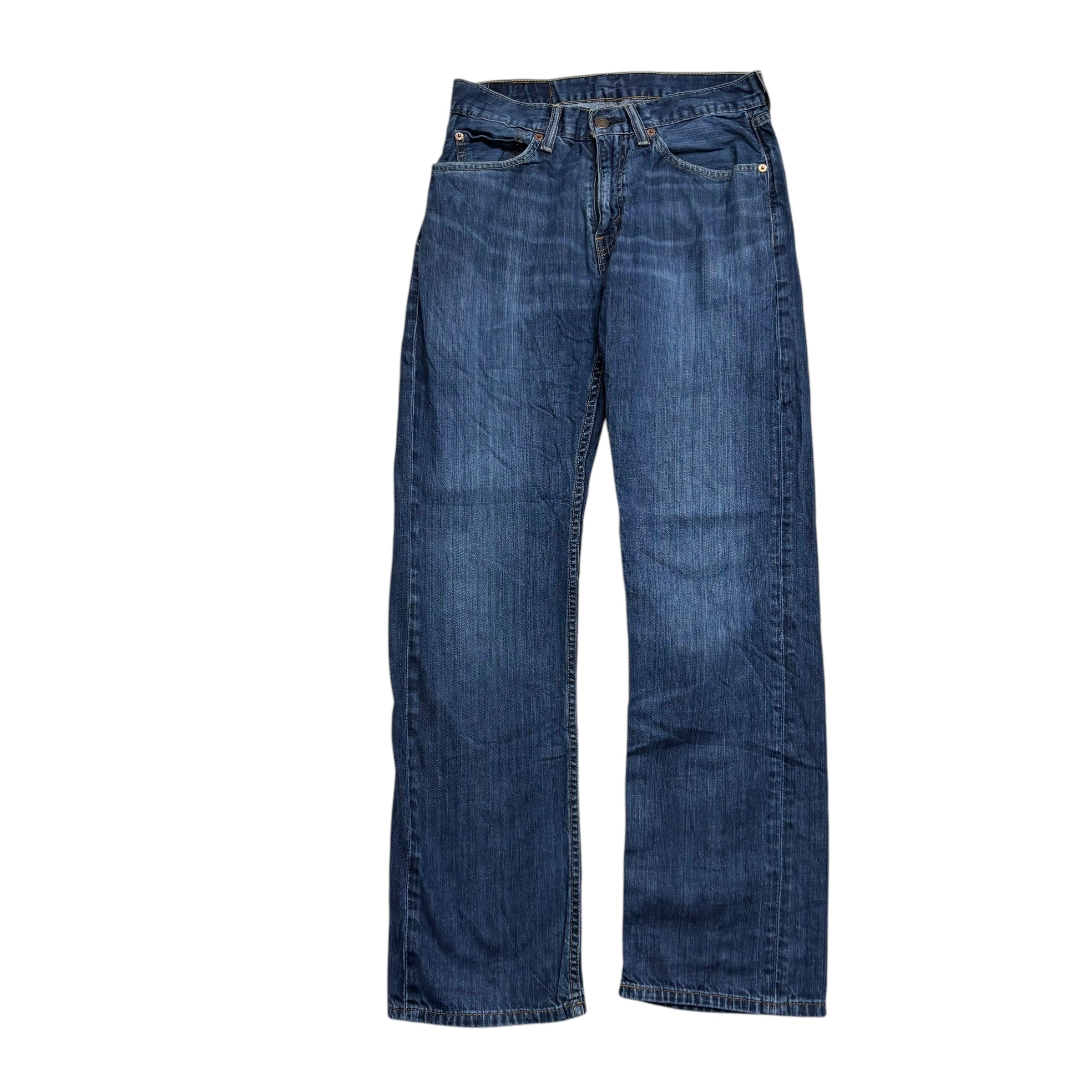 Levis 505 Jeans W30 L32 Mens Dark Blue Regular Straight Fit Denim