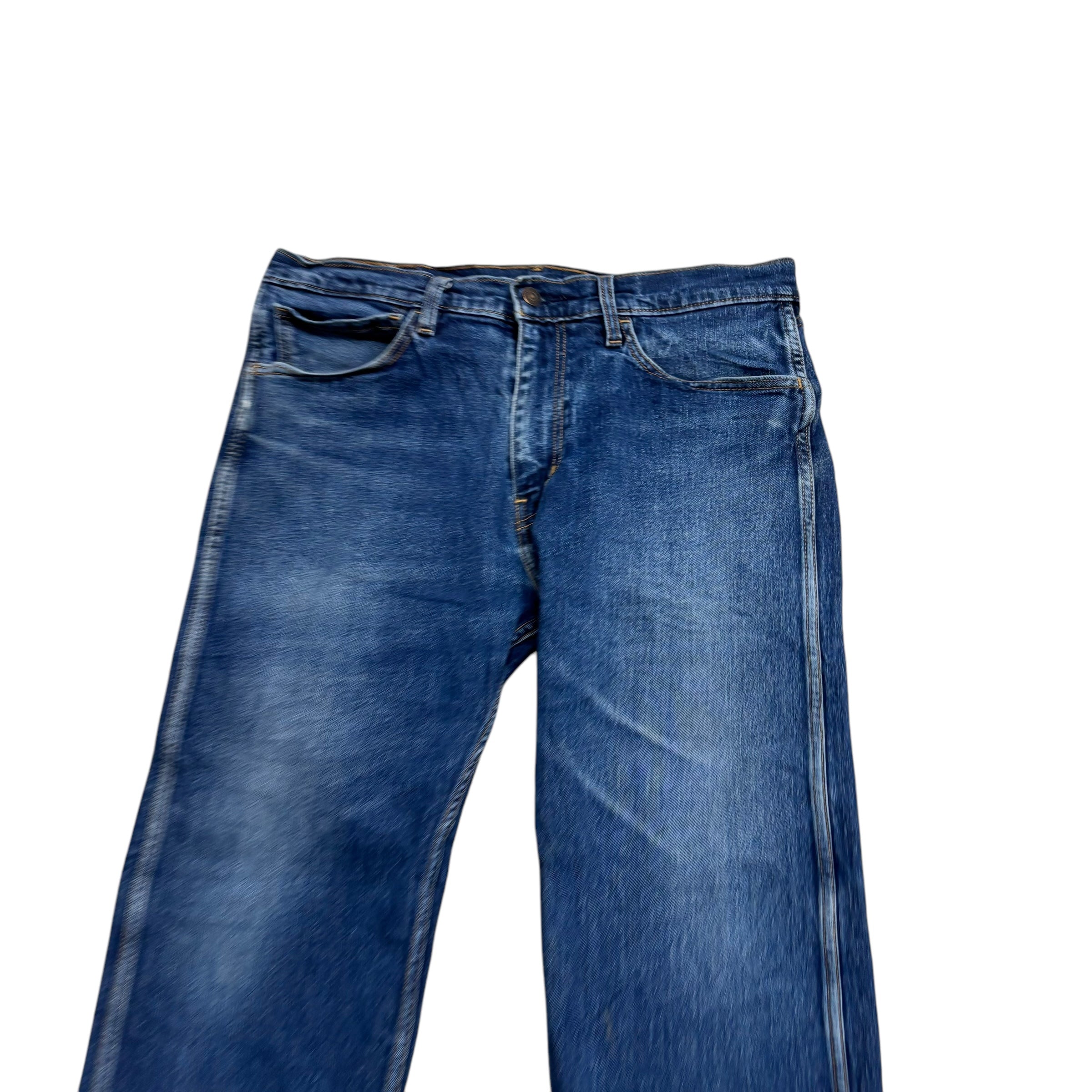 Levis Workwear Jeans W34 L29 Mens Mid Blue Regular Straight Stretch Denim (F)