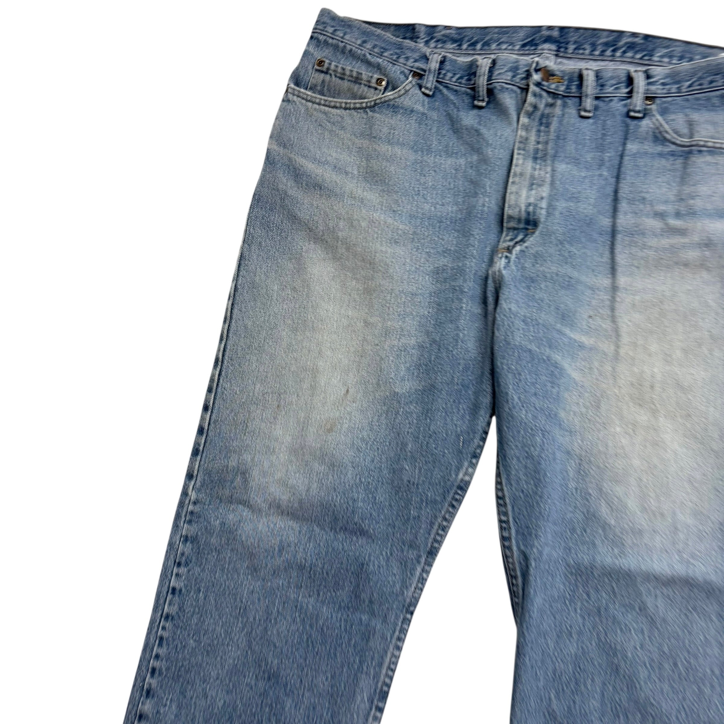 Wrangler Jeans W44 L30 Mens Light Blue Regular Straight Fit Denim (F)