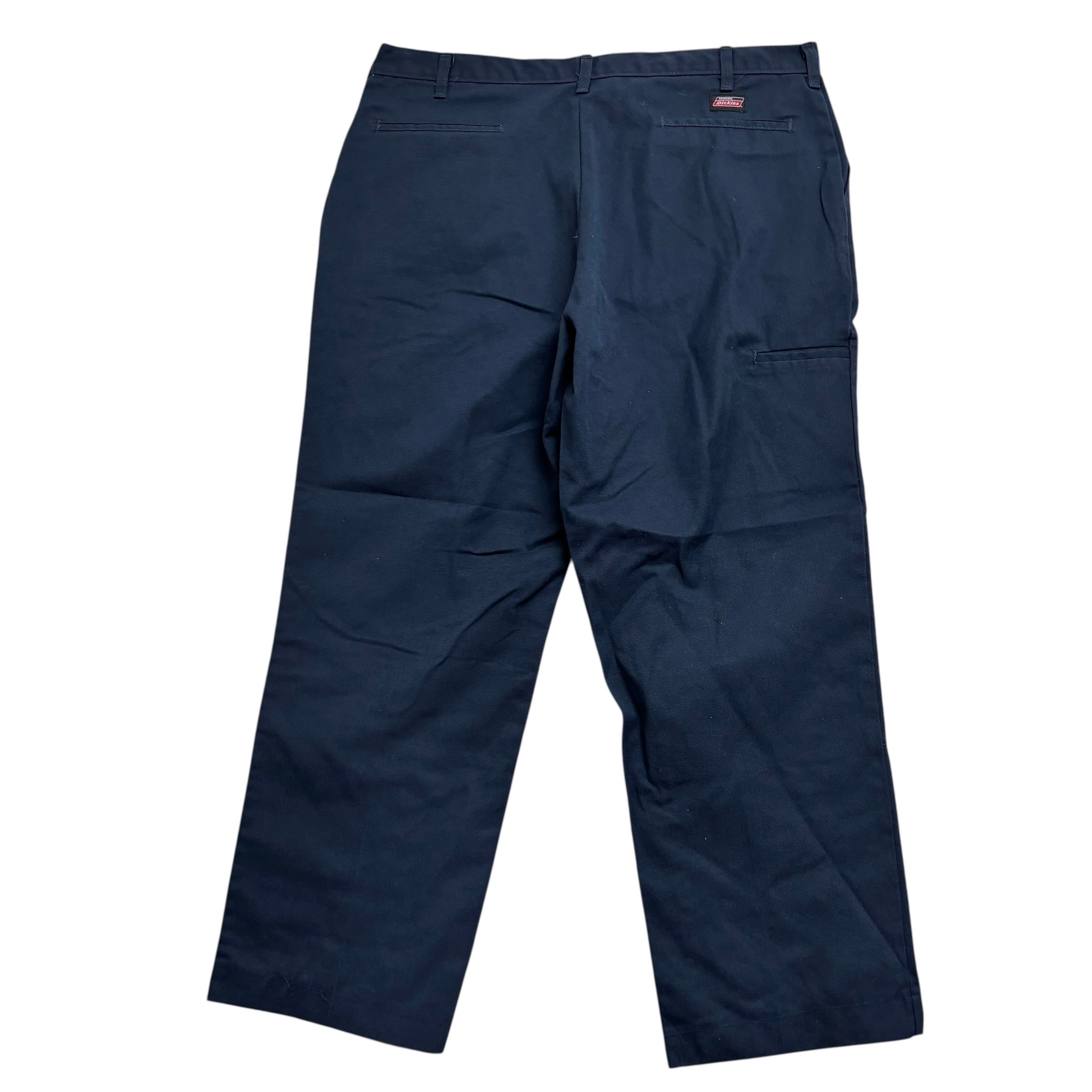 Dickies Double Knee Trousers W38 L29 Mens Navy Blue Relaxed Baggy Fit