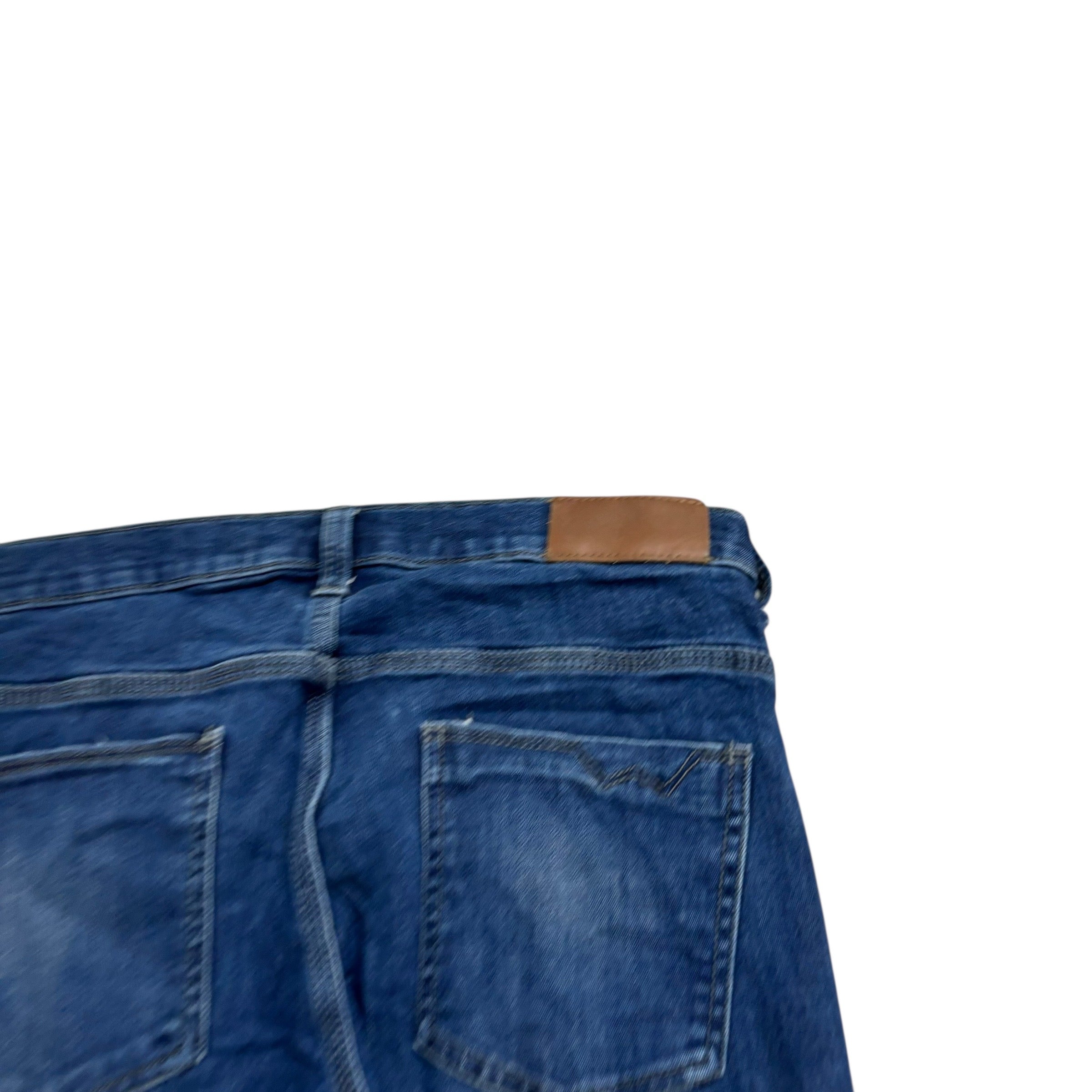 Wrangler Jeans W30 L30 Mens Dark Blue Regular Straight Fit Stretch Denim (E)