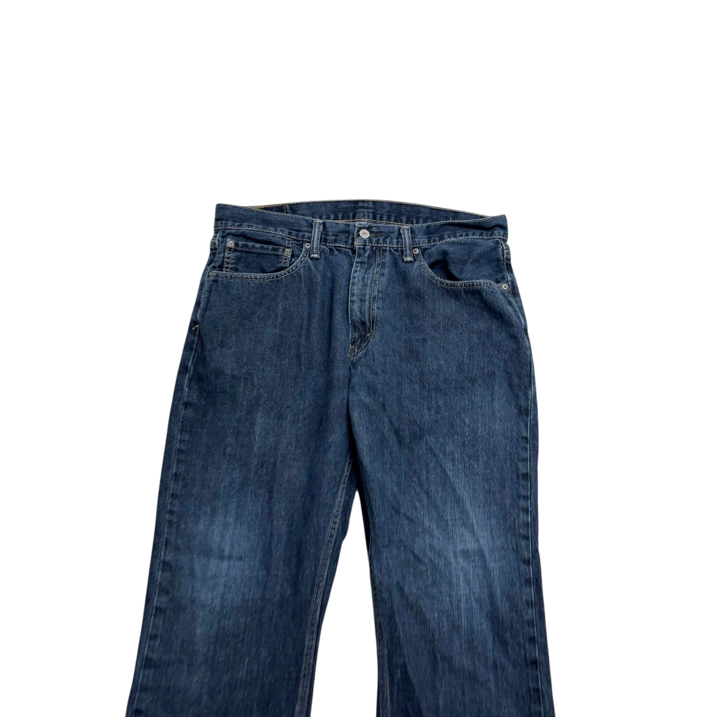 Levis 559 Jeans W36 L31 Mens Dark Blue Baggy Relaxed Straight Fit Denim (E)