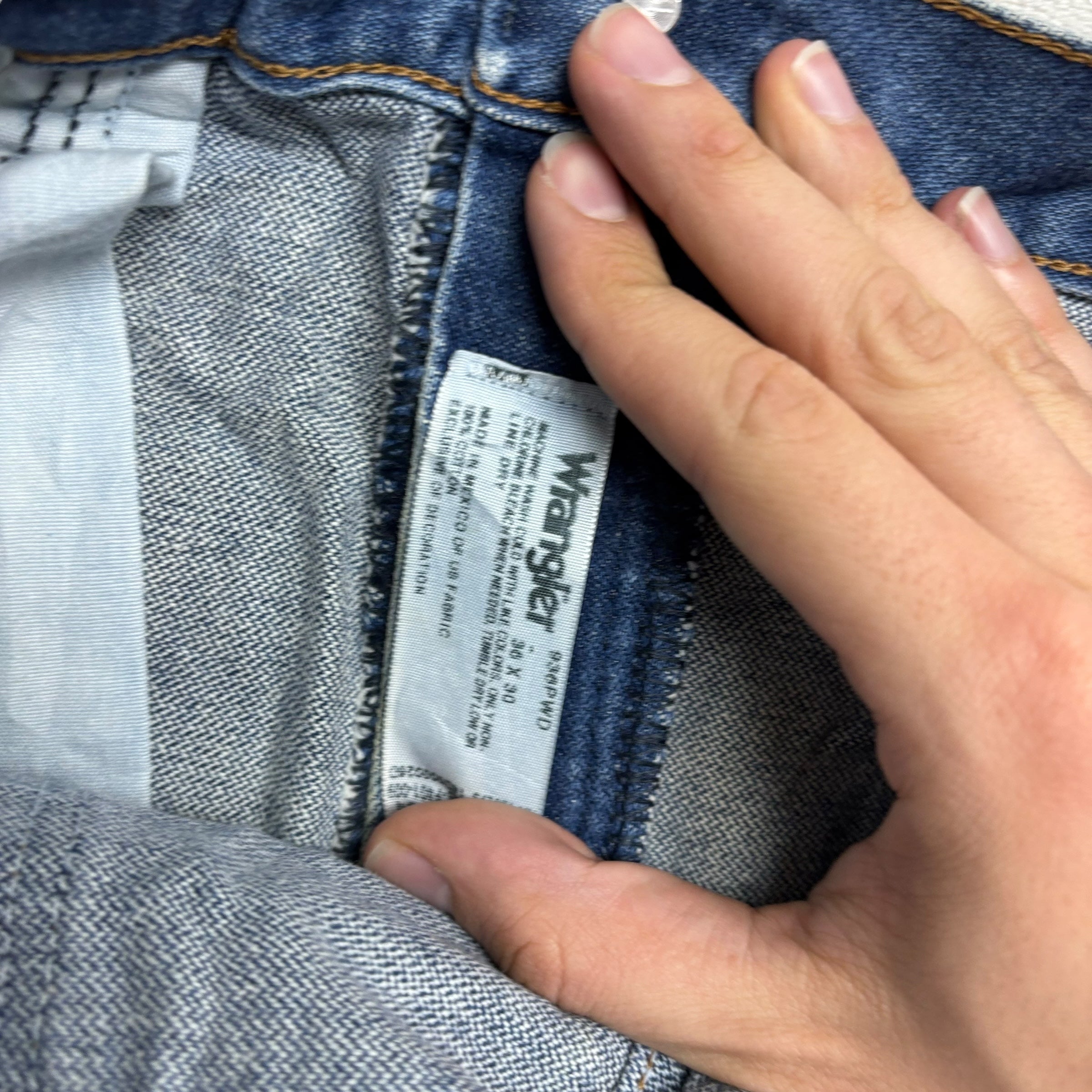 Wrangler Jeans Cowboy Cut W35 L32 Mens Mid Blue 936 Slim Fit Denim