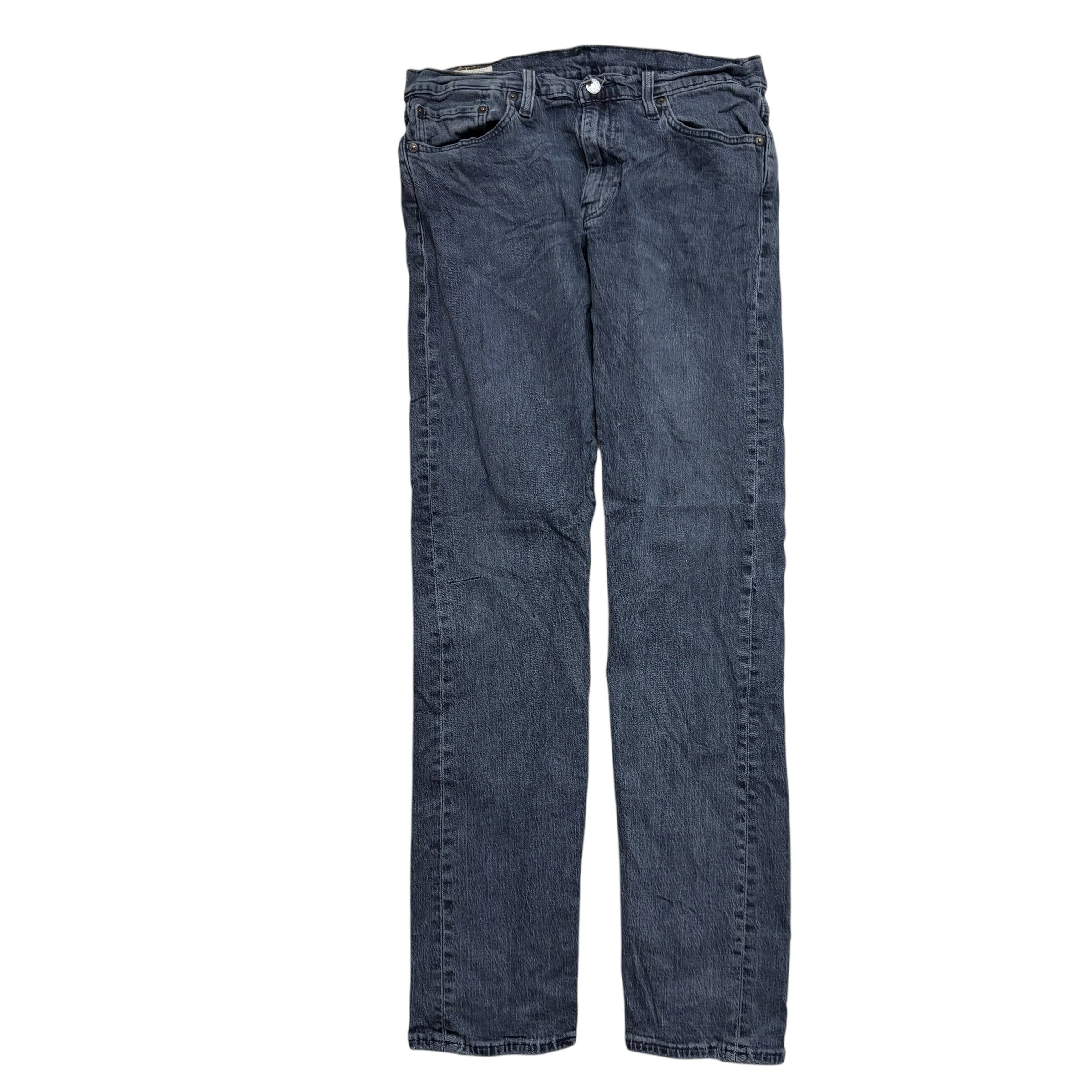 Levis 502 Jeans W31 L33 Mens Navy Blue Regular Tapered Fit Stretch Denim