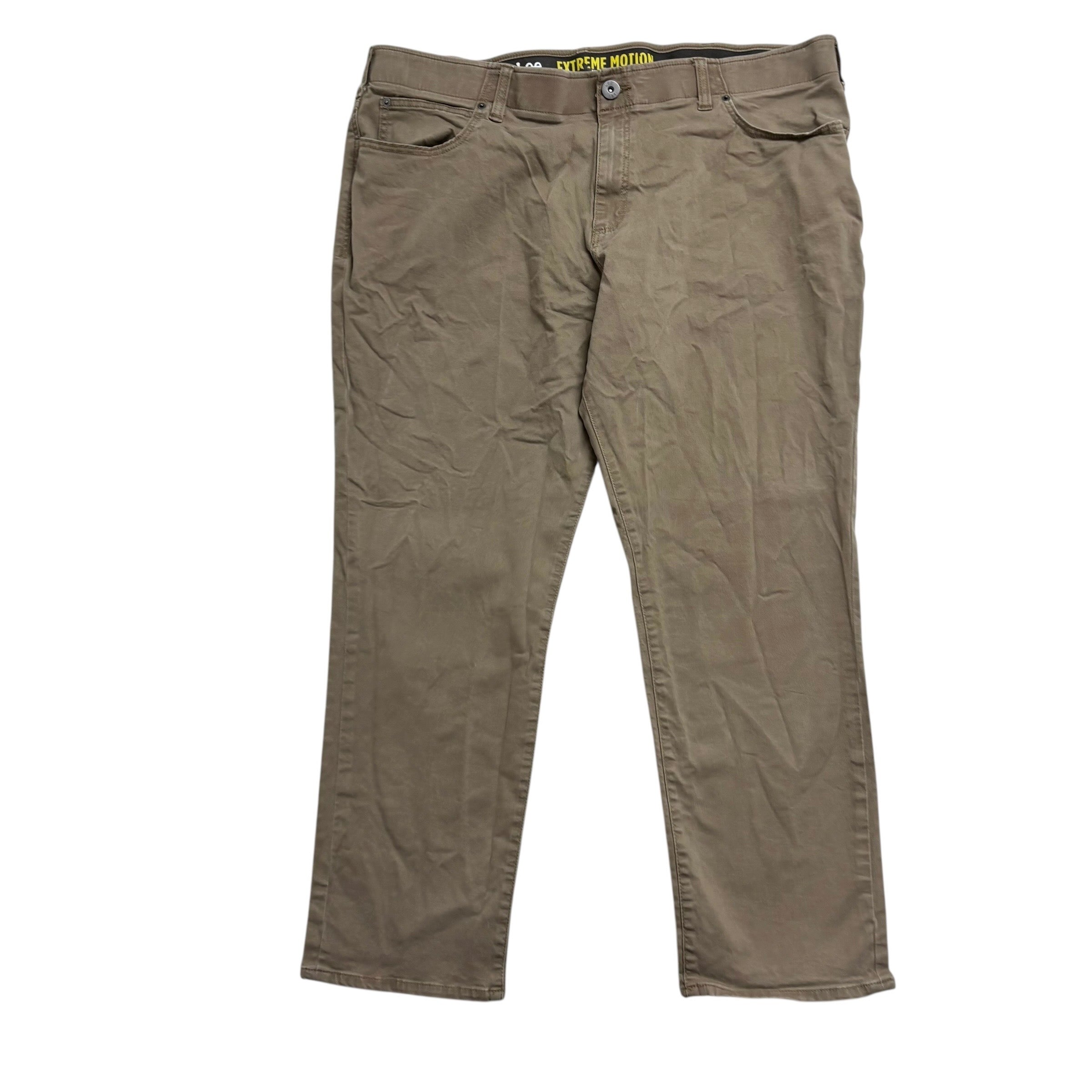 Lee Trousers W44 L30 Mens Brown Athletic Tapered Fit Stretch Pants