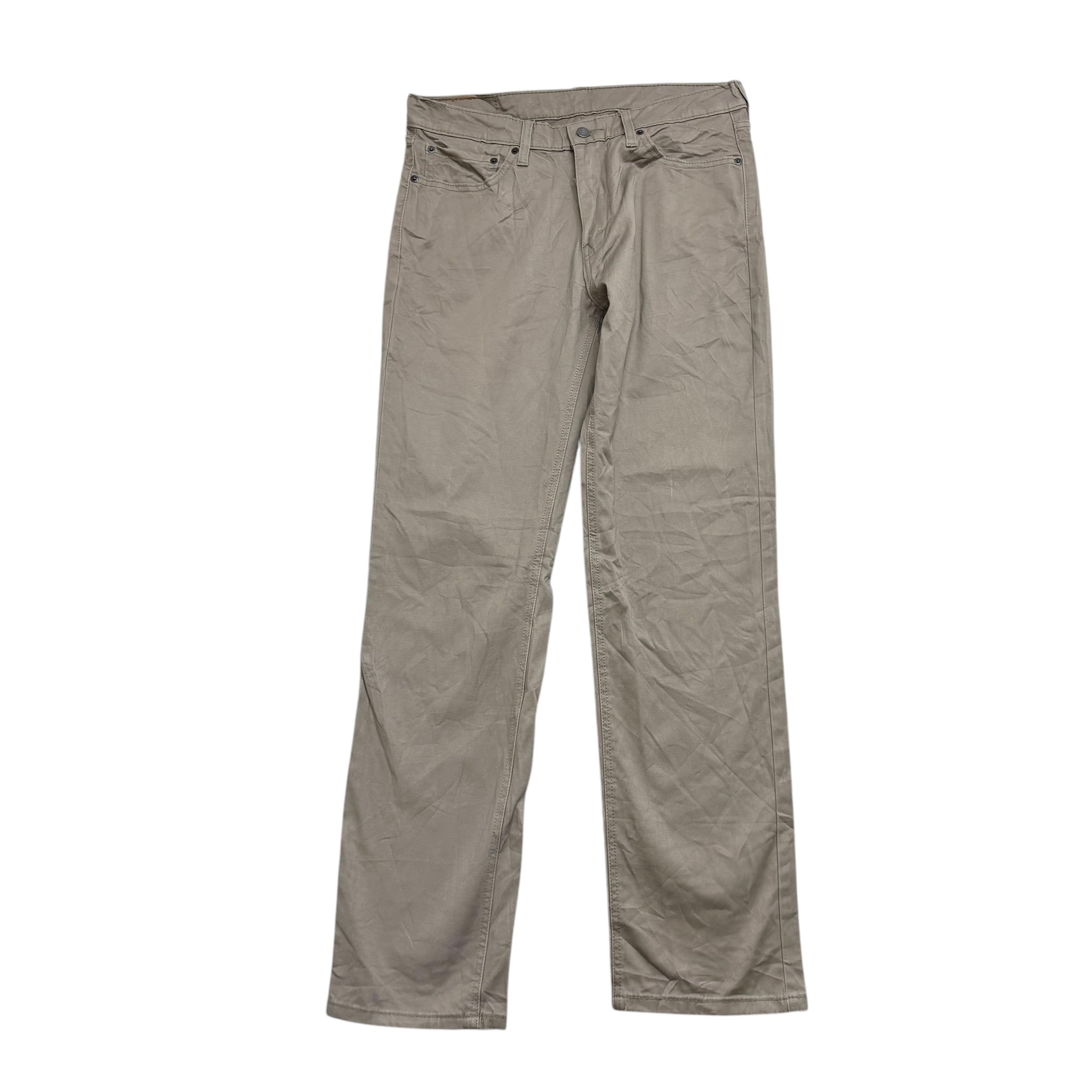 Levis 541 Trousers W33 L34 Mens Beige Athletic Tapered Fit Stretch Pants